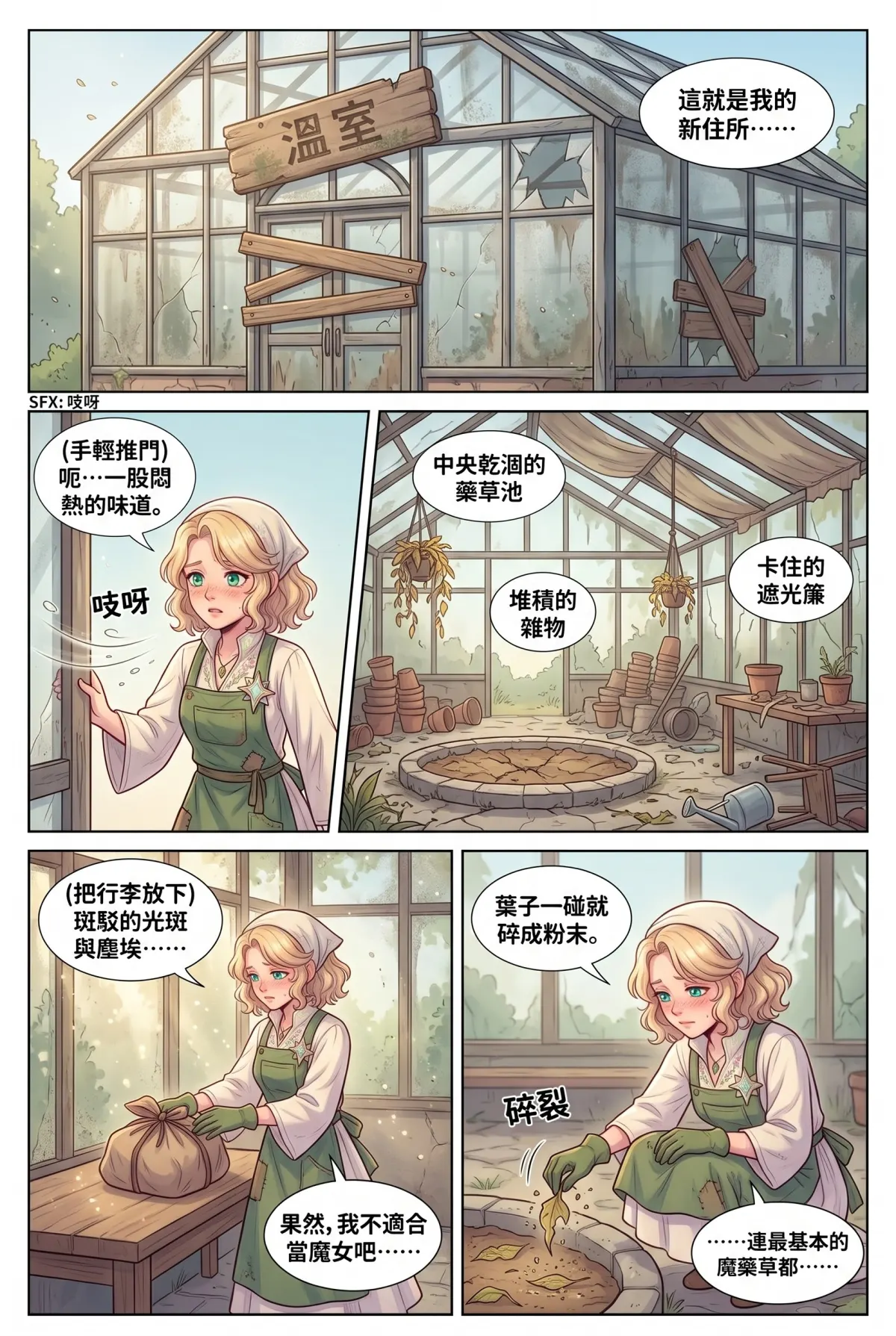 撿到小龍之後：魔女實習老師的療癒同居日誌 第 1 集　撿到小龍之後：魔女實習老師的療癒同居日誌 - 實習第一日與廢棄溫室 第 10 頁