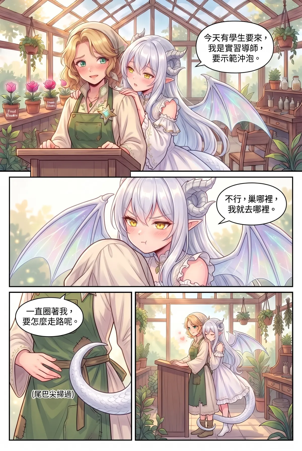 撿到小龍之後：魔女實習老師的療癒同居日誌 第 4 集　撿到小龍之後：魔女實習老師的療癒同居日誌 - 龍焰早餐與手忙腳亂的課堂 第 5 頁