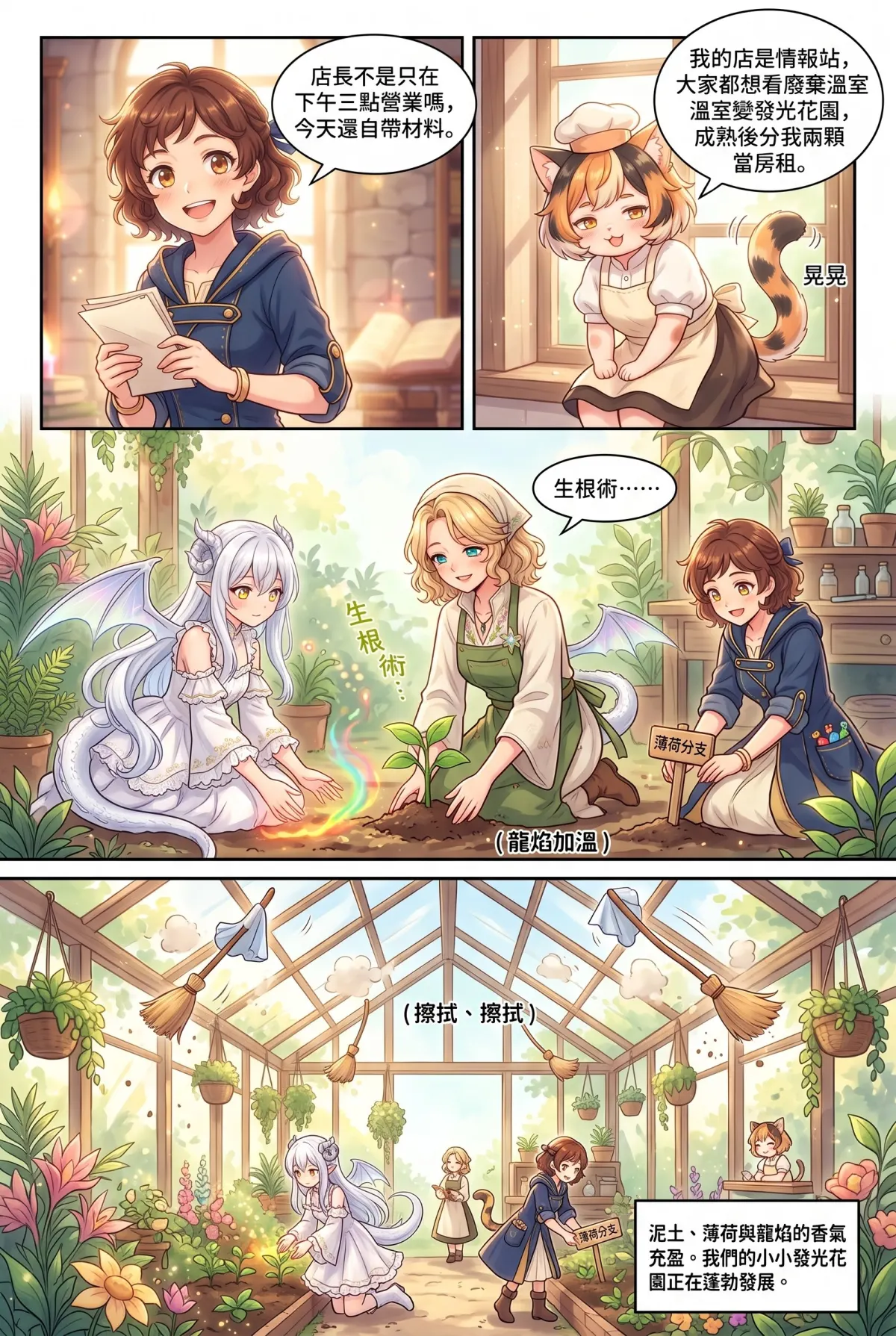 撿到小龍之後：魔女實習老師的療癒同居日誌 第 5 集　撿到小龍之後：魔女實習老師的療癒同居日誌 - 咪嚕的肉桂捲與溫室重生計畫 第 13 頁