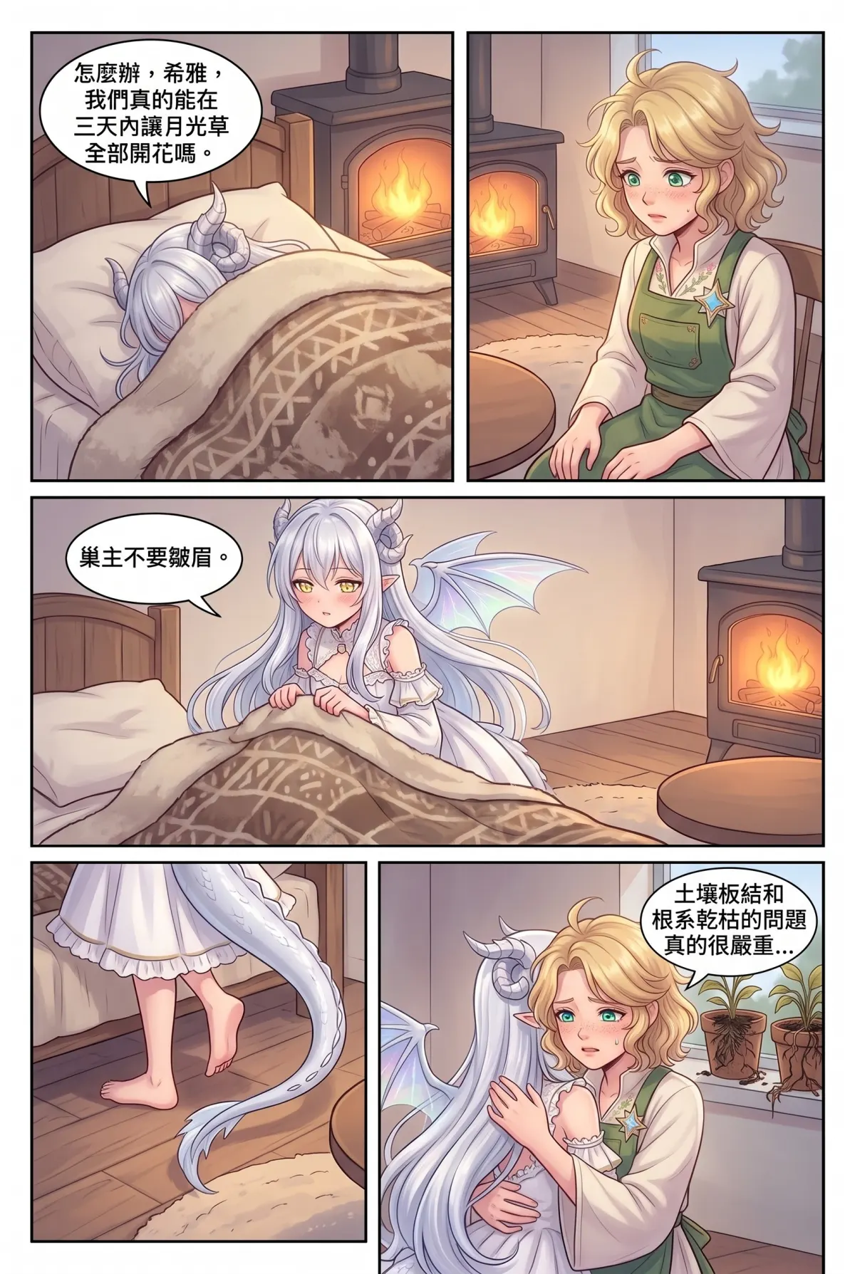撿到小龍之後：魔女實習老師的療癒同居日誌 第 5 集　撿到小龍之後：魔女實習老師的療癒同居日誌 - 咪嚕的肉桂捲與溫室重生計畫 第 4 頁