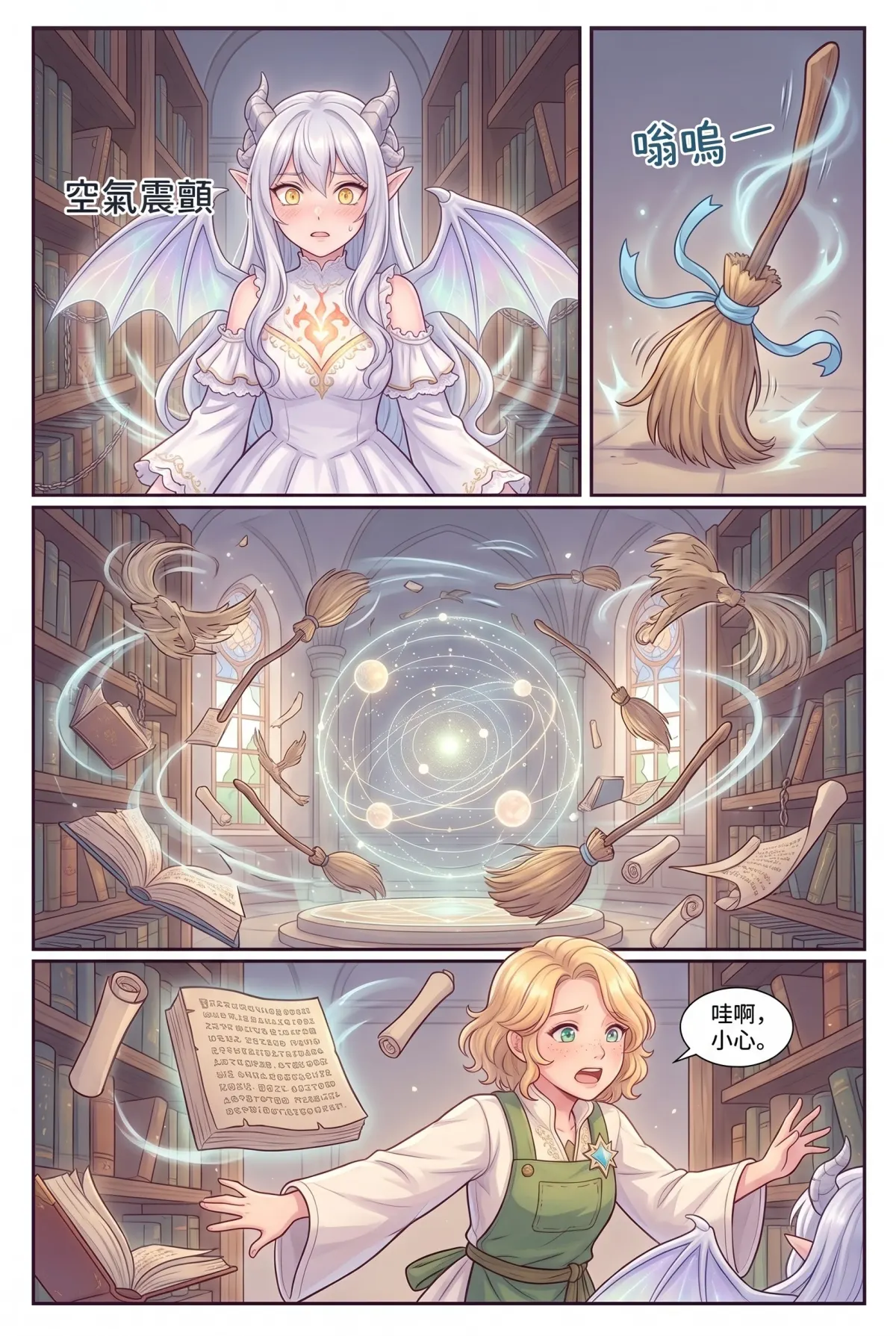 撿到小龍之後：魔女實習老師的療癒同居日誌 第 6 集　撿到小龍之後：魔女實習老師的療癒同居日誌 - 圖書館的星圖與掃帚精靈大騷動 第 9 頁