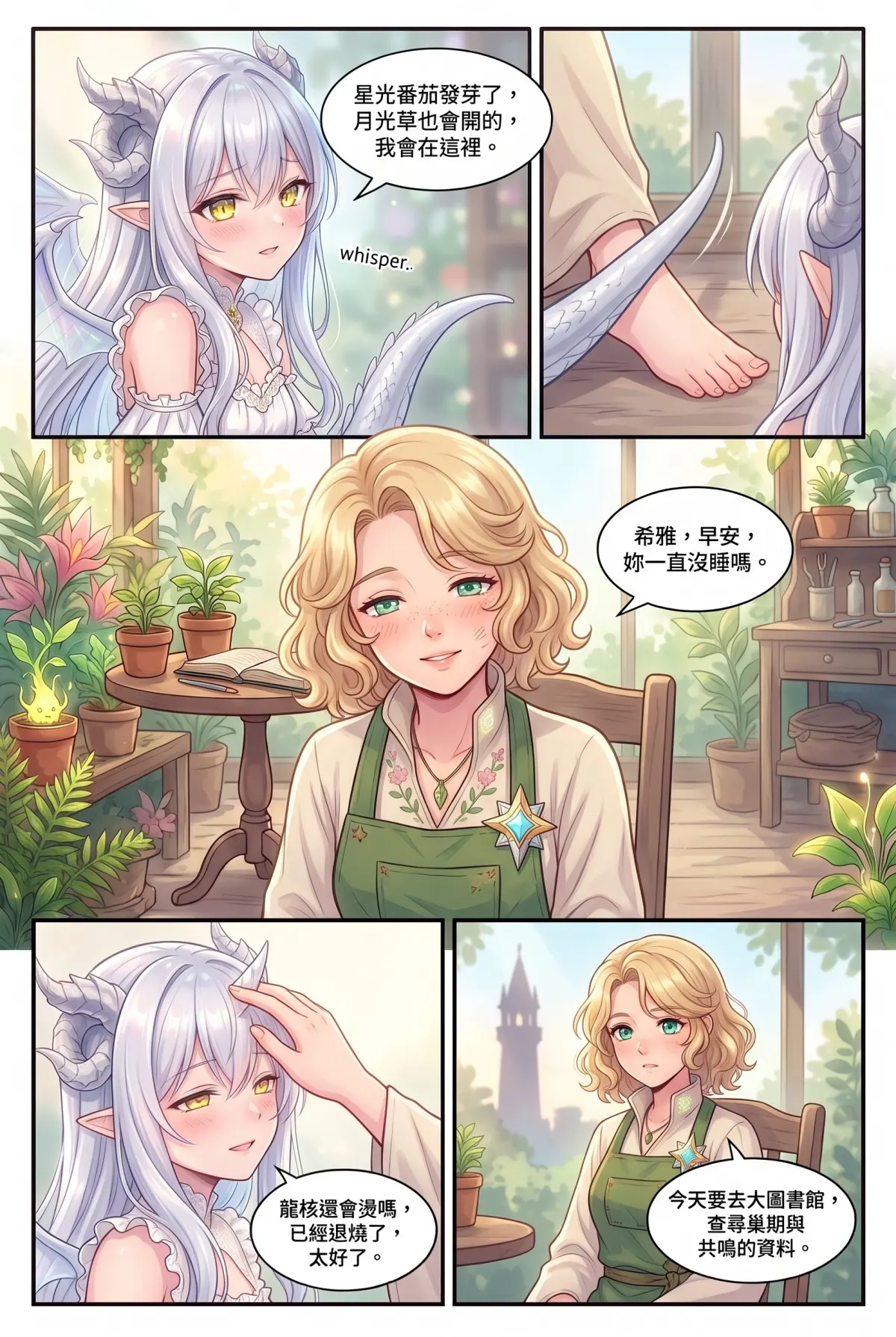 撿到小龍之後：魔女實習老師的療癒同居日誌 第 6 集　撿到小龍之後：魔女實習老師的療癒同居日誌 - 圖書館的星圖與掃帚精靈大騷動 第 4 頁