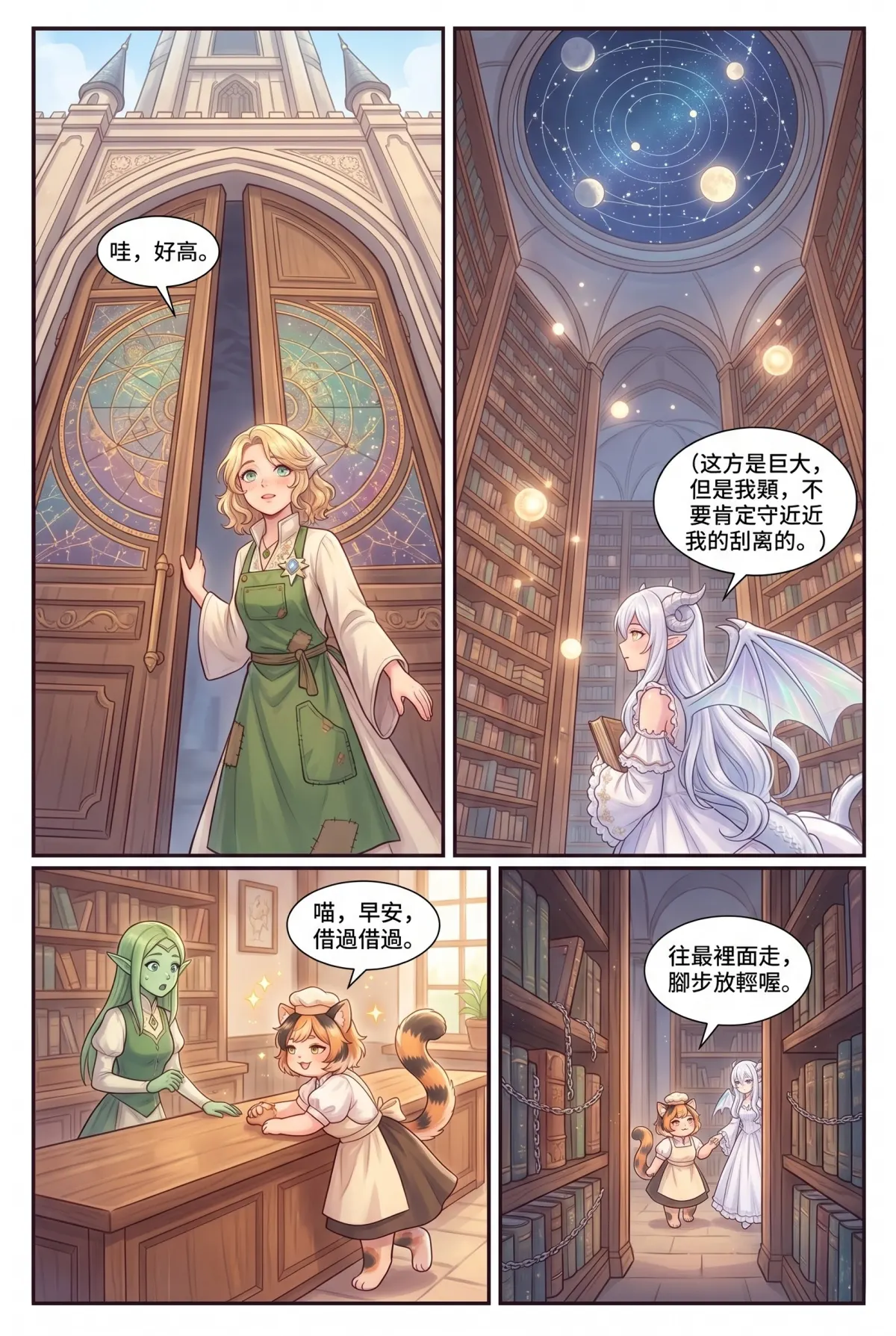 撿到小龍之後：魔女實習老師的療癒同居日誌 第 6 集　撿到小龍之後：魔女實習老師的療癒同居日誌 - 圖書館的星圖與掃帚精靈大騷動 第 7 頁