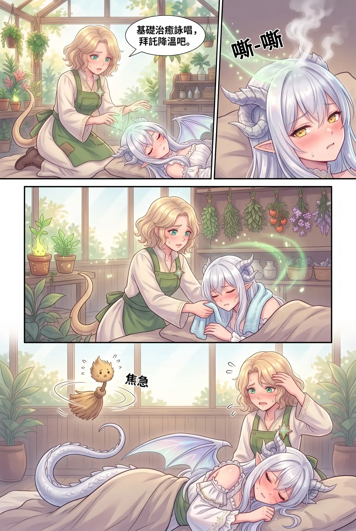 撿到小龍之後：魔女實習老師的療癒同居日誌 第 8 集　撿到小龍之後：魔女實習老師的療癒同居日誌 - 高燒的龍少女與共鳴的搖籃曲 第 7 頁