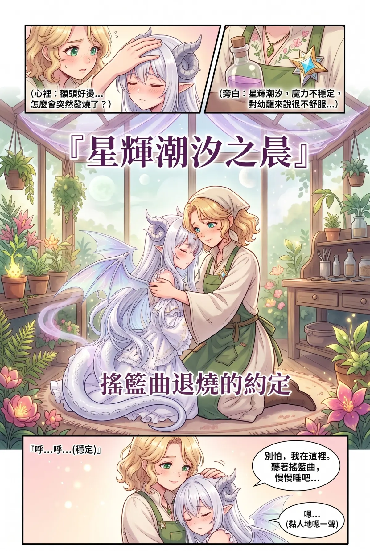 撿到小龍之後：魔女實習老師的療癒同居日誌 第 8 集　撿到小龍之後：魔女實習老師的療癒同居日誌 - 高燒的龍少女與共鳴的搖籃曲 第 1 頁