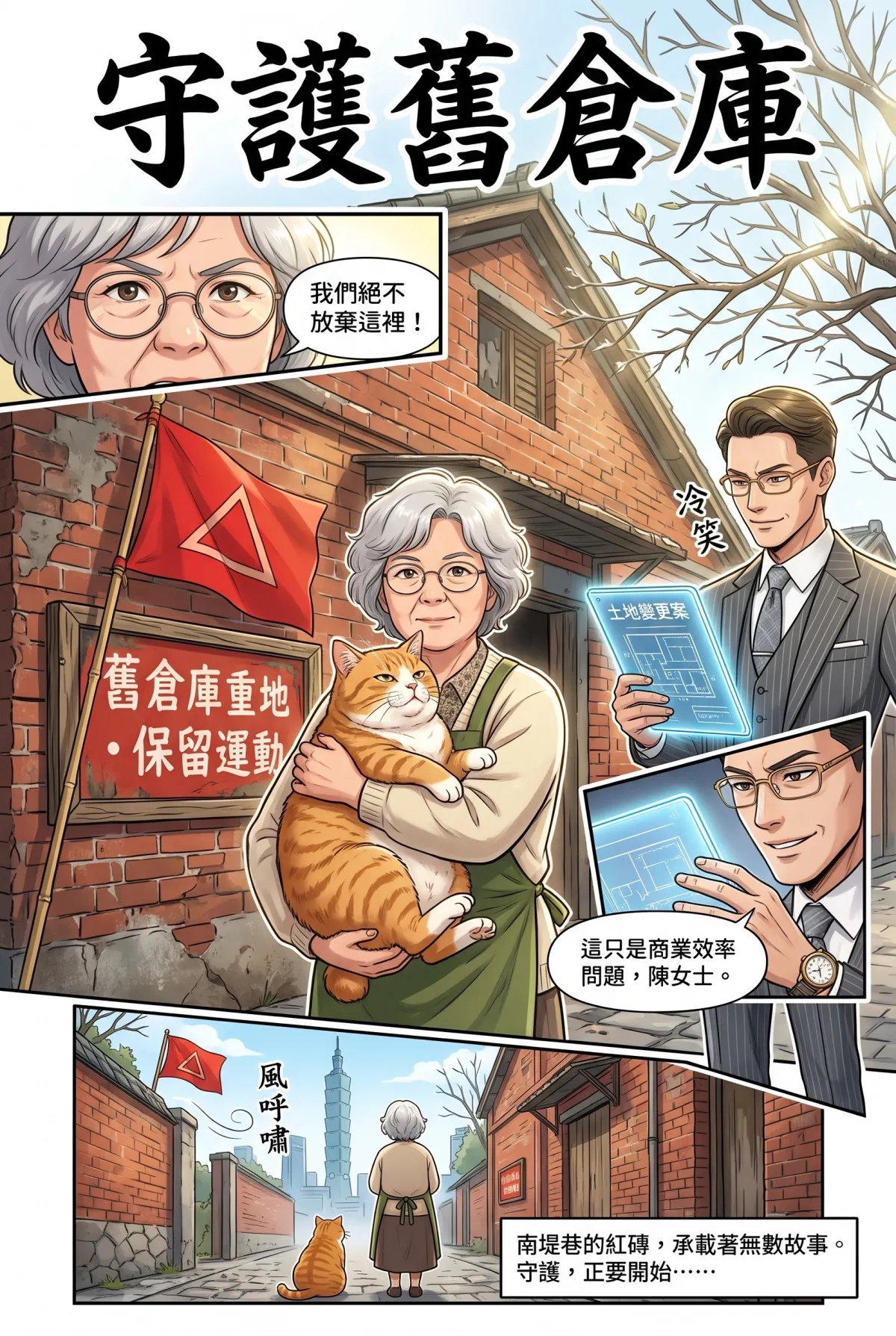 喵語情報局：退休貓奴的巷弄日記 第 6 集　喵語情報局：退休貓奴的巷弄日記 - 停車場開發案的陰影 第 1 頁