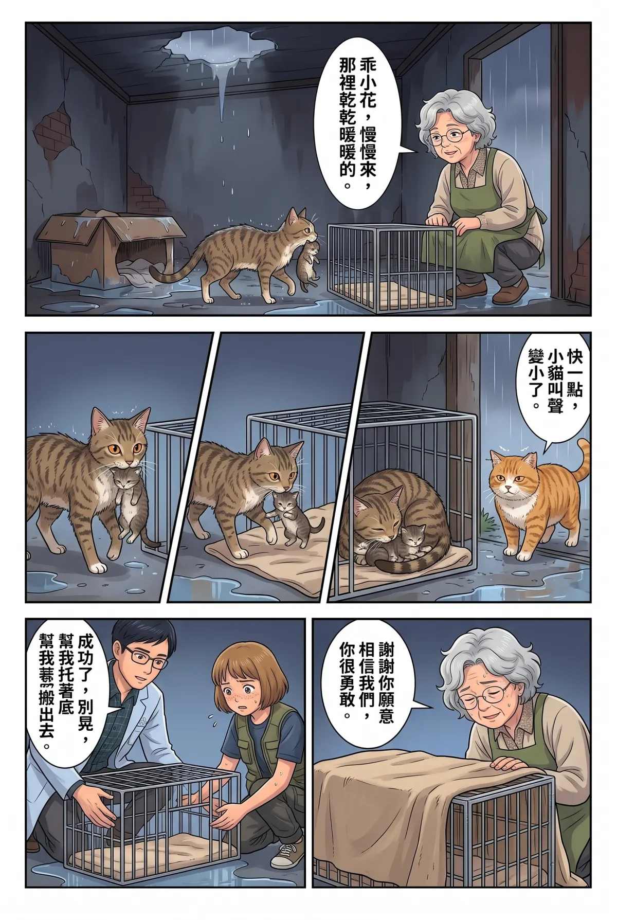 喵語情報局：退休貓奴的巷弄日記 第 9 集　喵語情報局：退休貓奴的巷弄日記 - 暴雨夜的誘捕與守護 第 7 頁