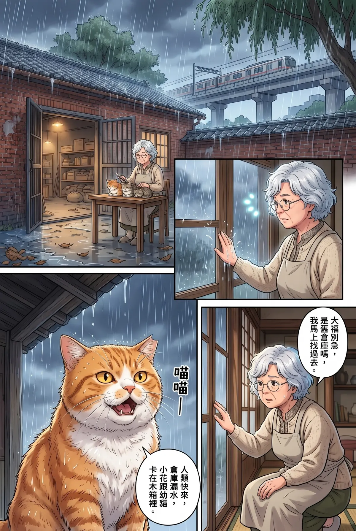喵語情報局：退休貓奴的巷弄日記 第 9 集　喵語情報局：退休貓奴的巷弄日記 - 暴雨夜的誘捕與守護 第 2 頁