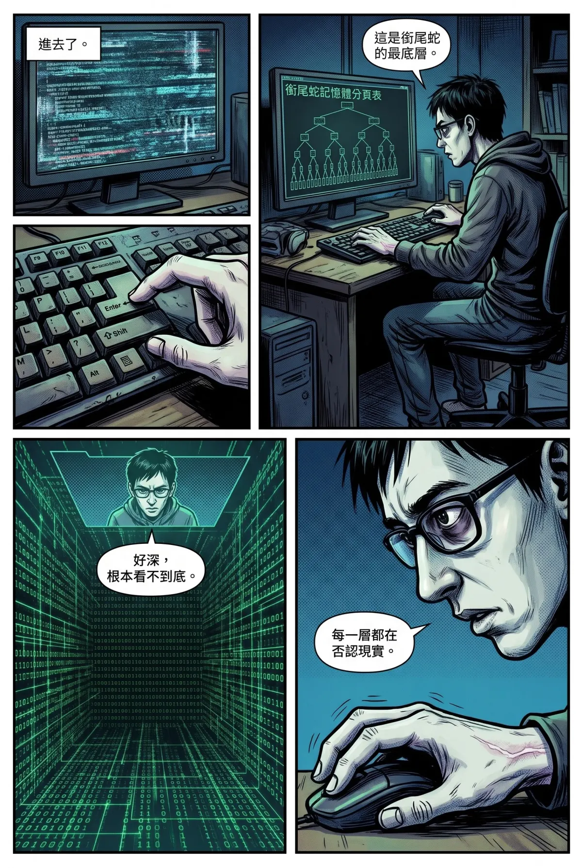 十一點十一分的迴圈代碼 第 4 集　十一點十一分的迴圈代碼 - 第肆章：銜尾蛇的底層架構 第 4 頁