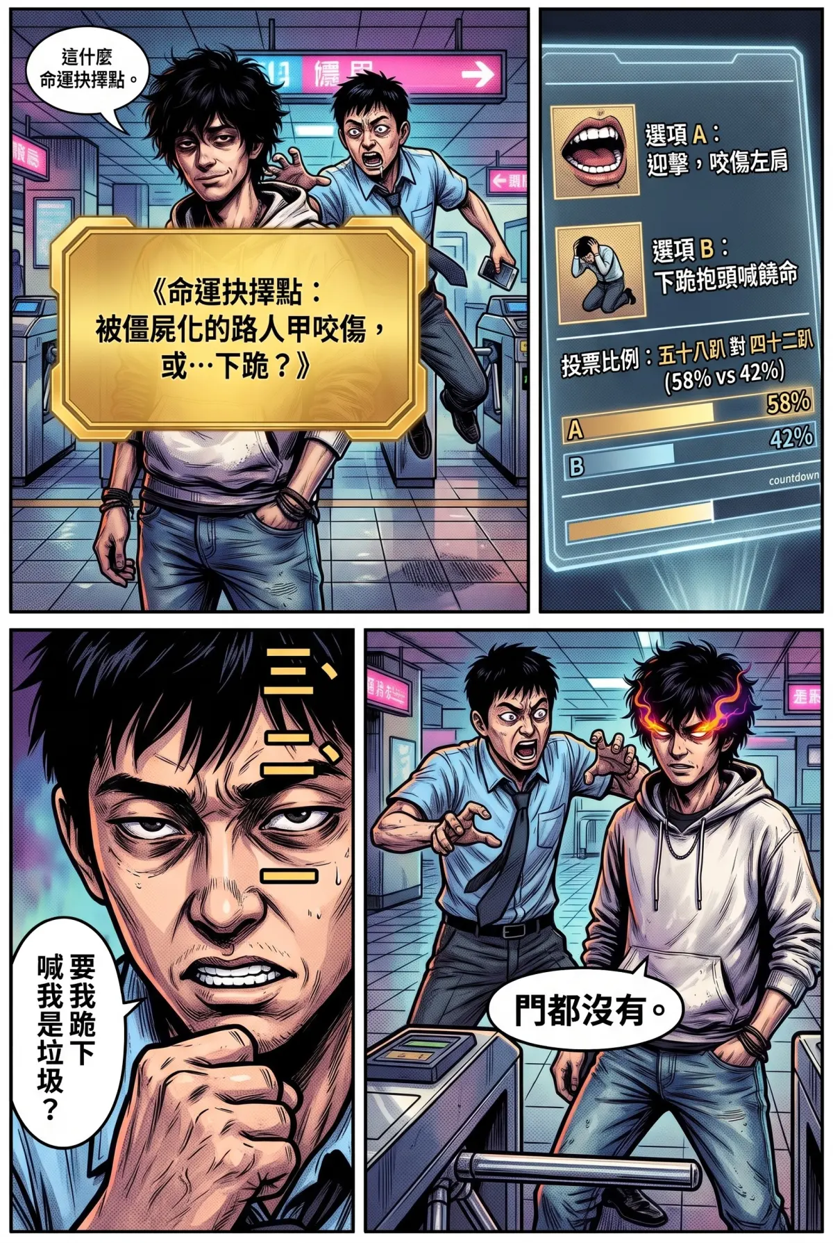 您的主角已離線：別再投那個選項了！ 第 1 集　您的主角已離線：別再投那個選項了！ - 第1章：捷運逃殺與三杯雞的第三解法 第 7 頁