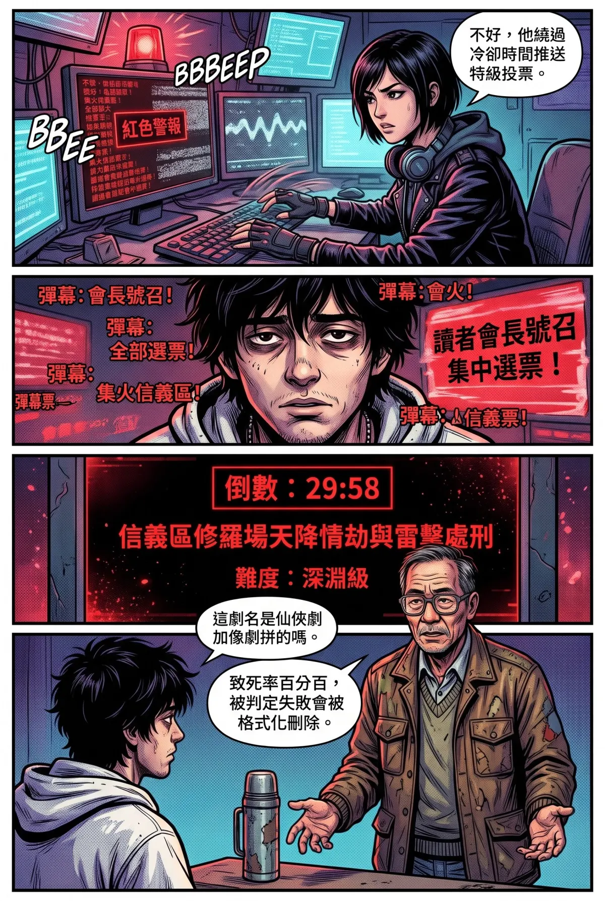 您的主角已離線：別再投那個選項了！ 第 2 集　您的主角已離線：別再投那個選項了！ - 第2章：小黃運將的哲學與數位解構 第 15 頁