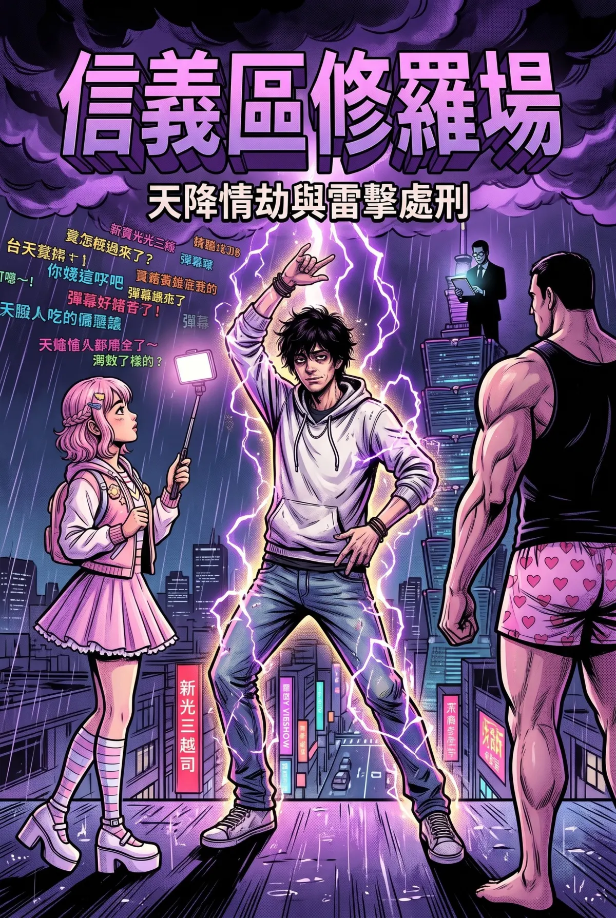 您的主角已離線：別再投那個選項了！ 第 3 集　您的主角已離線：別再投那個選項了！ - 第3章：信義區修羅場！網紅的流量轉化術 第 1 頁