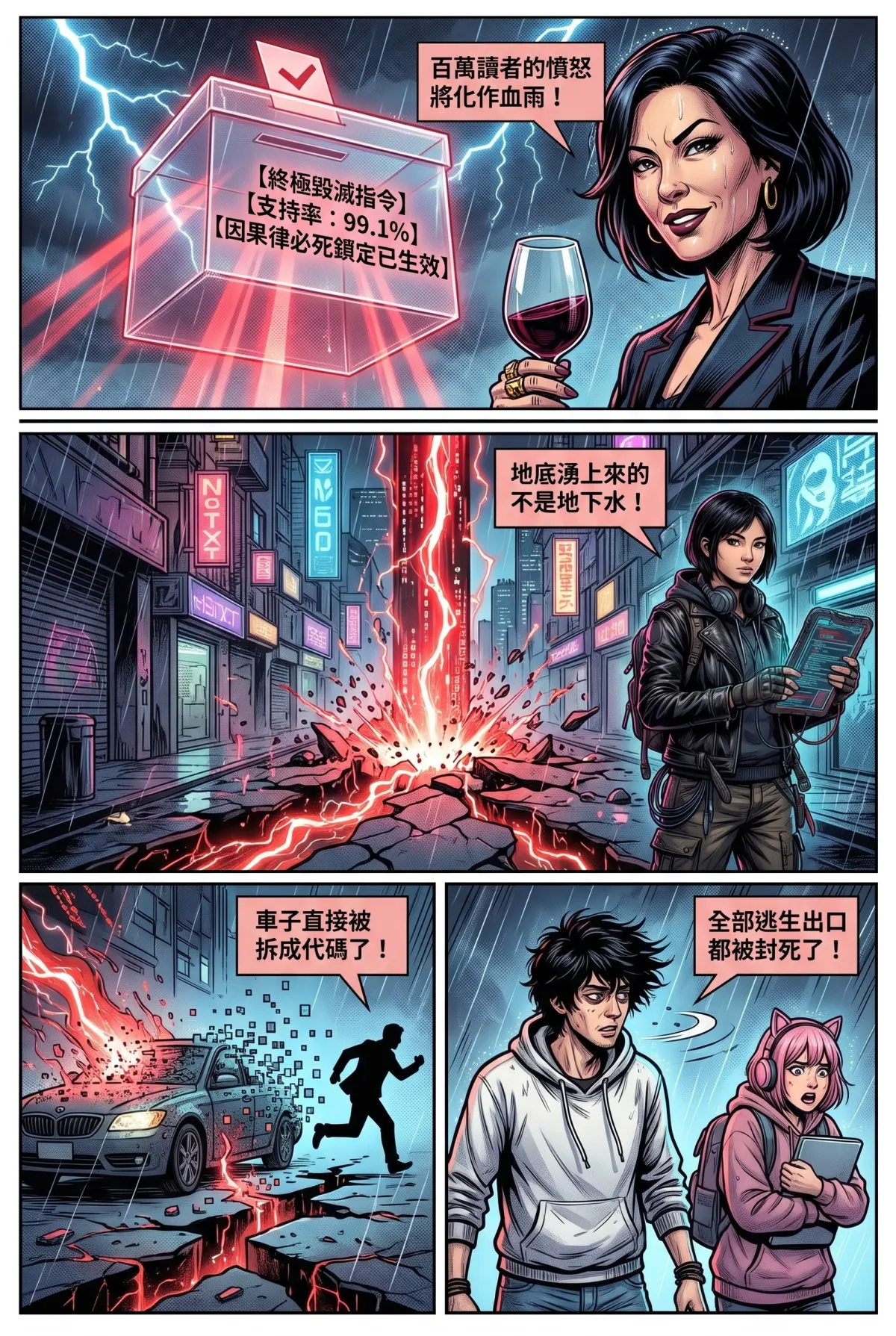 您的主角已離線：別再投那個選項了！ 第 5 集　您的主角已離線：別再投那個選項了！ - 第5章：雨夜中的謝幕！老司機的最後一程 第 5 頁