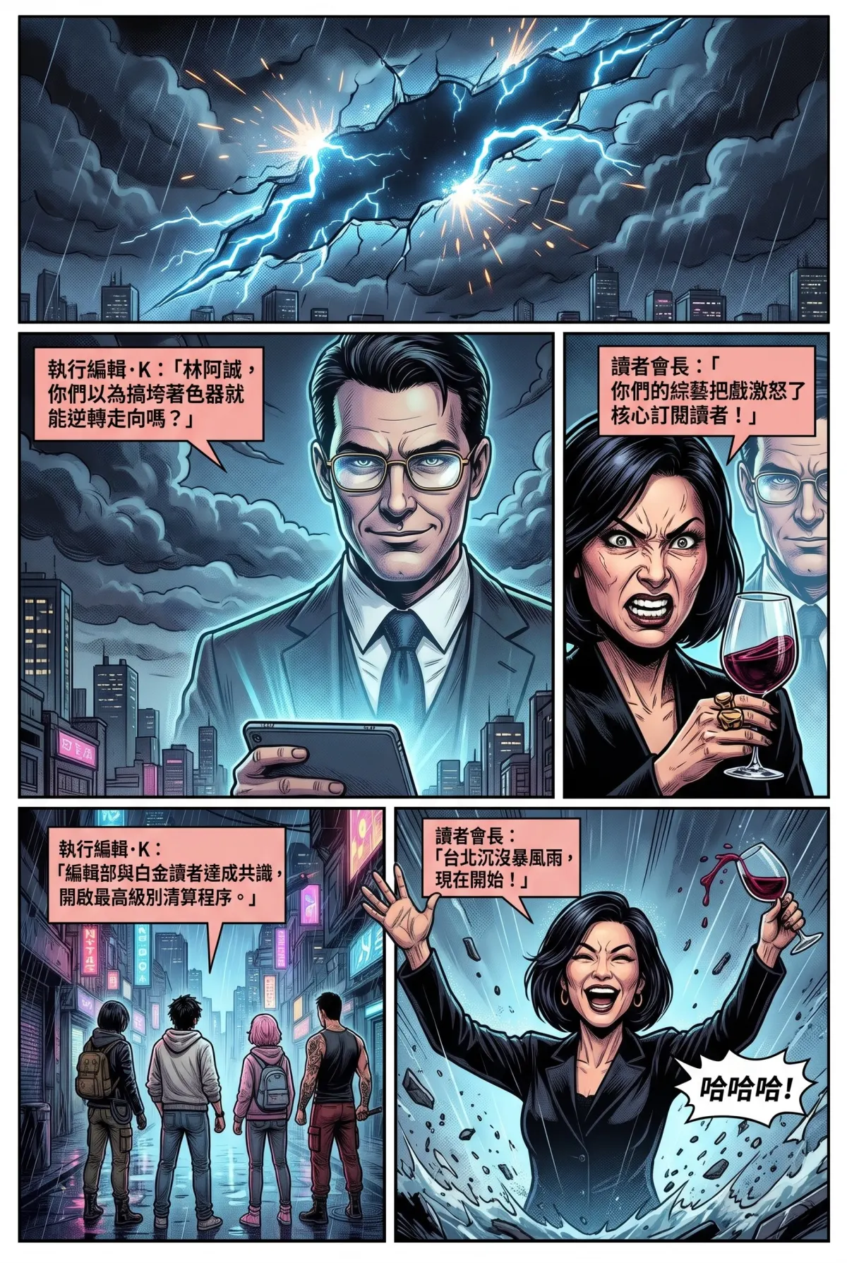 您的主角已離線：別再投那個選項了！ 第 5 集　您的主角已離線：別再投那個選項了！ - 第5章：雨夜中的謝幕！老司機的最後一程 第 4 頁