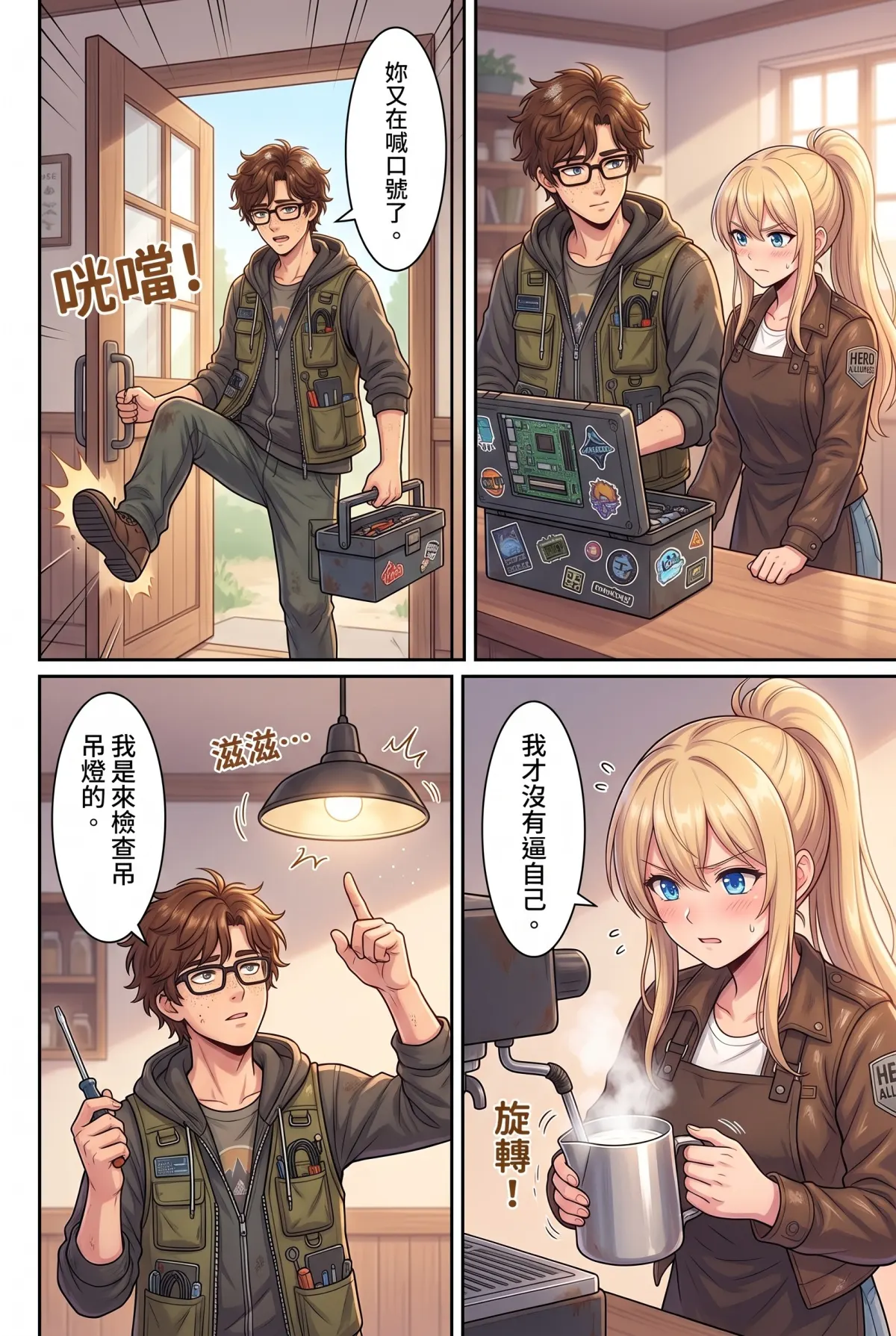 失能的極光隊長，今天也在後巷咖啡廳裝路人 第 6 集　失能的極光隊長，今天也在後巷咖啡廳裝路人 - 拉花上的微光 第 4 頁