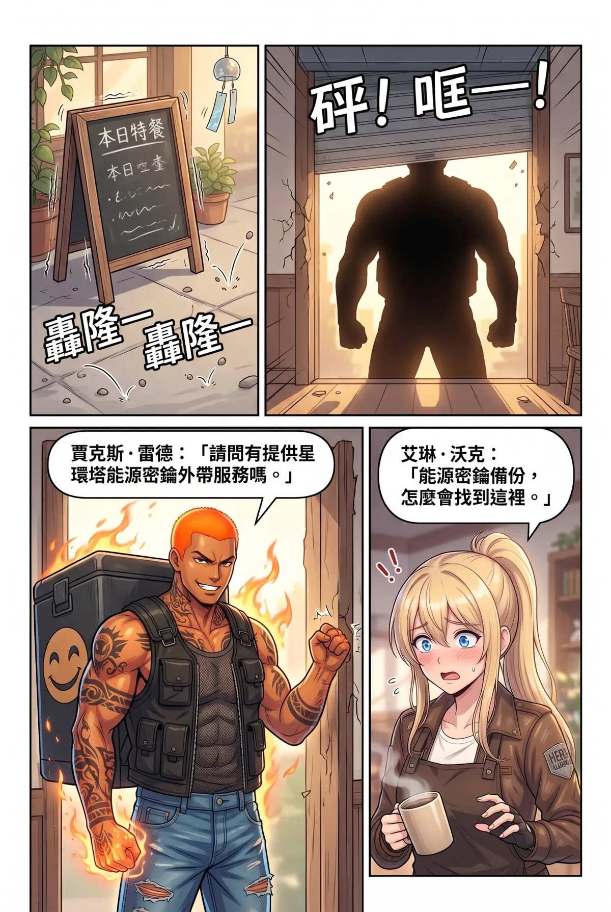 失能的極光隊長，今天也在後巷咖啡廳裝路人 第 11 集　失能的極光隊長，今天也在後巷咖啡廳裝路人 - 催債打手的拜訪 第 6 頁