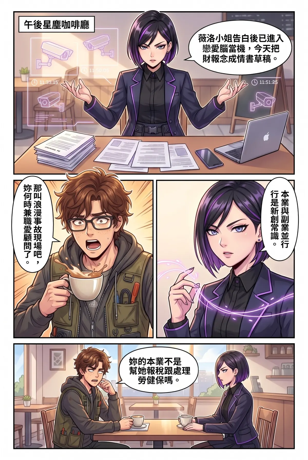 失能的極光隊長，今天也在後巷咖啡廳裝路人 第 14 集　失能的極光隊長，今天也在後巷咖啡廳裝路人 - 秘書的戀愛作戰會議 第 4 頁
