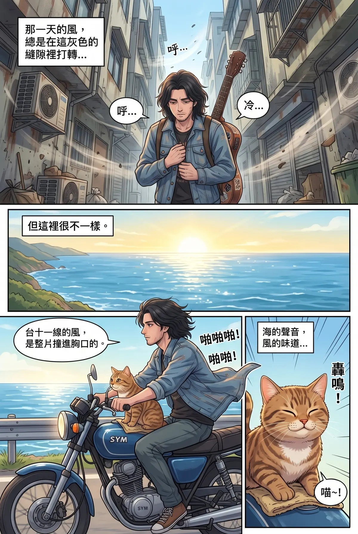 《太平洋公路：破吉他與信號槍的午後》 第 2 集　《太平洋公路：破吉他與信號槍的午後》 - 第二章：舊加油站的咖啡香 第 2 頁