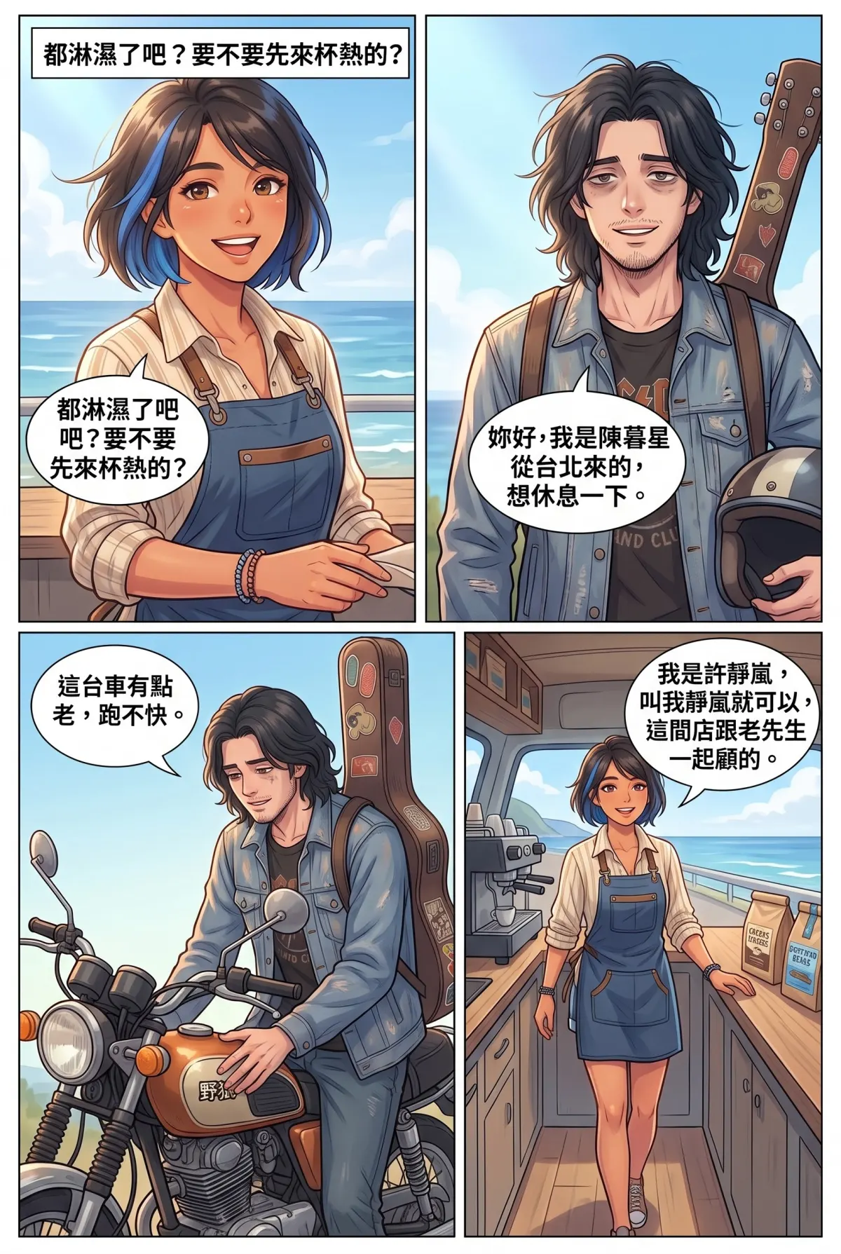 《太平洋公路：破吉他與信號槍的午後》 第 2 集　《太平洋公路：破吉他與信號槍的午後》 - 第二章：舊加油站的咖啡香 第 11 頁