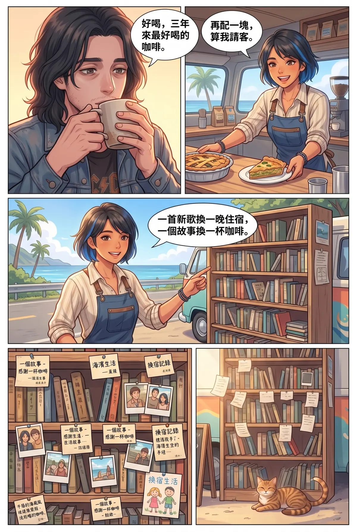 《太平洋公路：破吉他與信號槍的午後》 第 2 集　《太平洋公路：破吉他與信號槍的午後》 - 第二章：舊加油站的咖啡香 第 16 頁