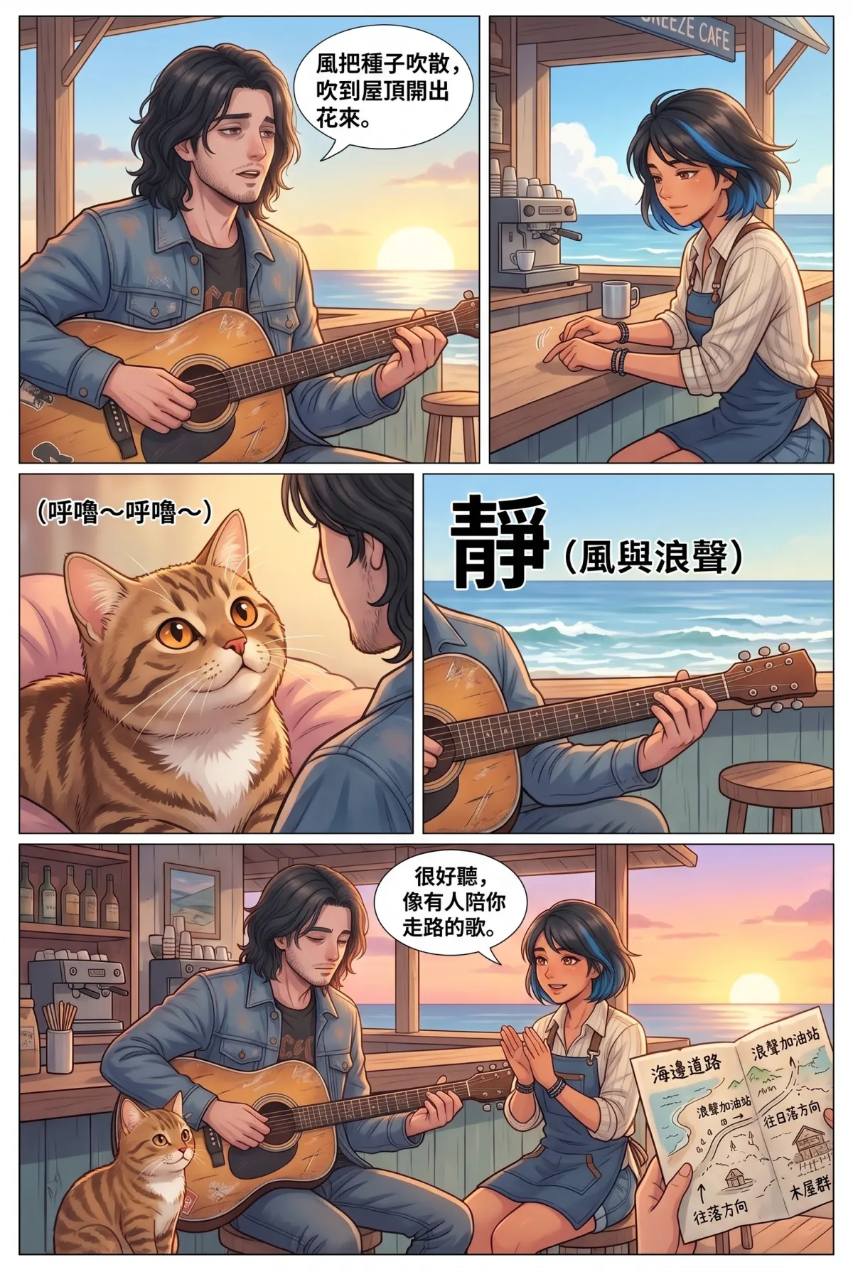 《太平洋公路：破吉他與信號槍的午後》 第 2 集　《太平洋公路：破吉他與信號槍的午後》 - 第二章：舊加油站的咖啡香 第 18 頁