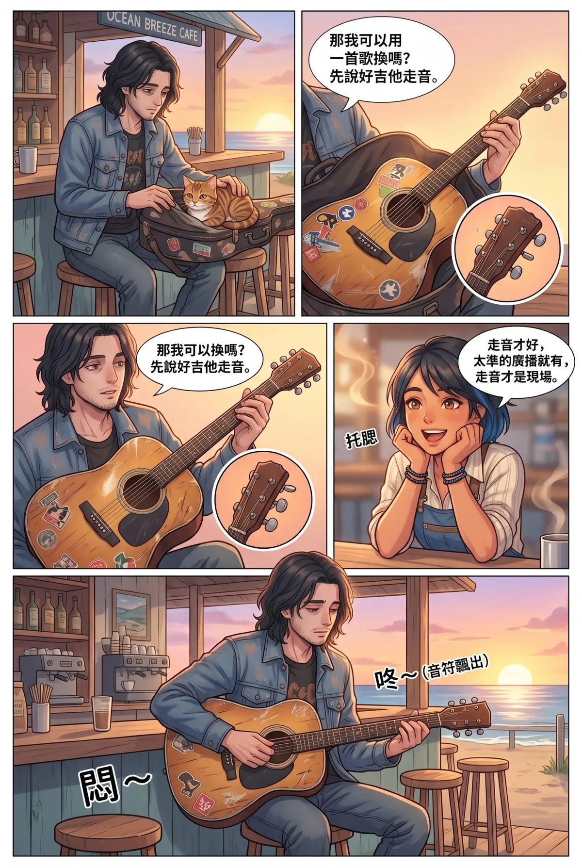 《太平洋公路：破吉他與信號槍的午後》 第 2 集　《太平洋公路：破吉他與信號槍的午後》 - 第二章：舊加油站的咖啡香 第 17 頁