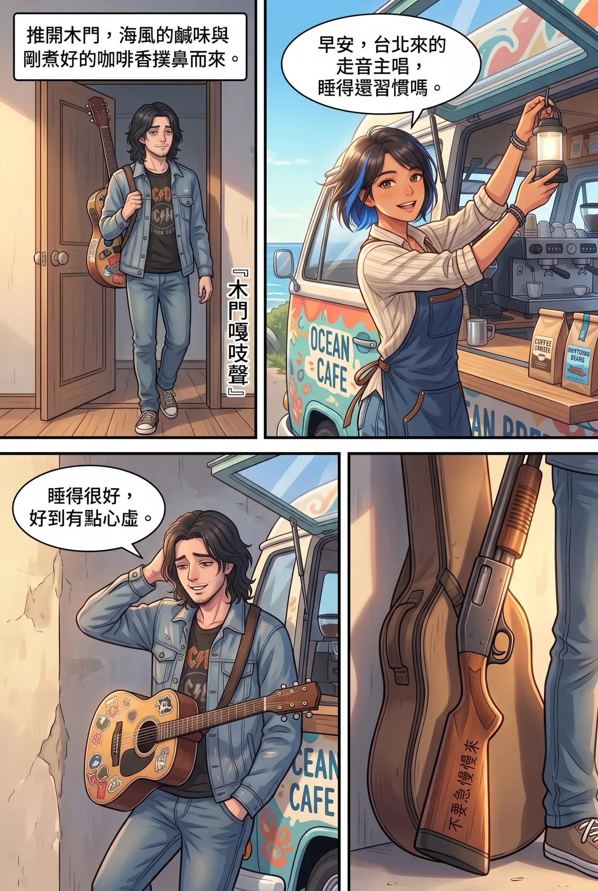 《太平洋公路：破吉他與信號槍的午後》 第 4 集　《太平洋公路：破吉他與信號槍的午後》 - 第四章：廢棄小學的未寄信 第 3 頁