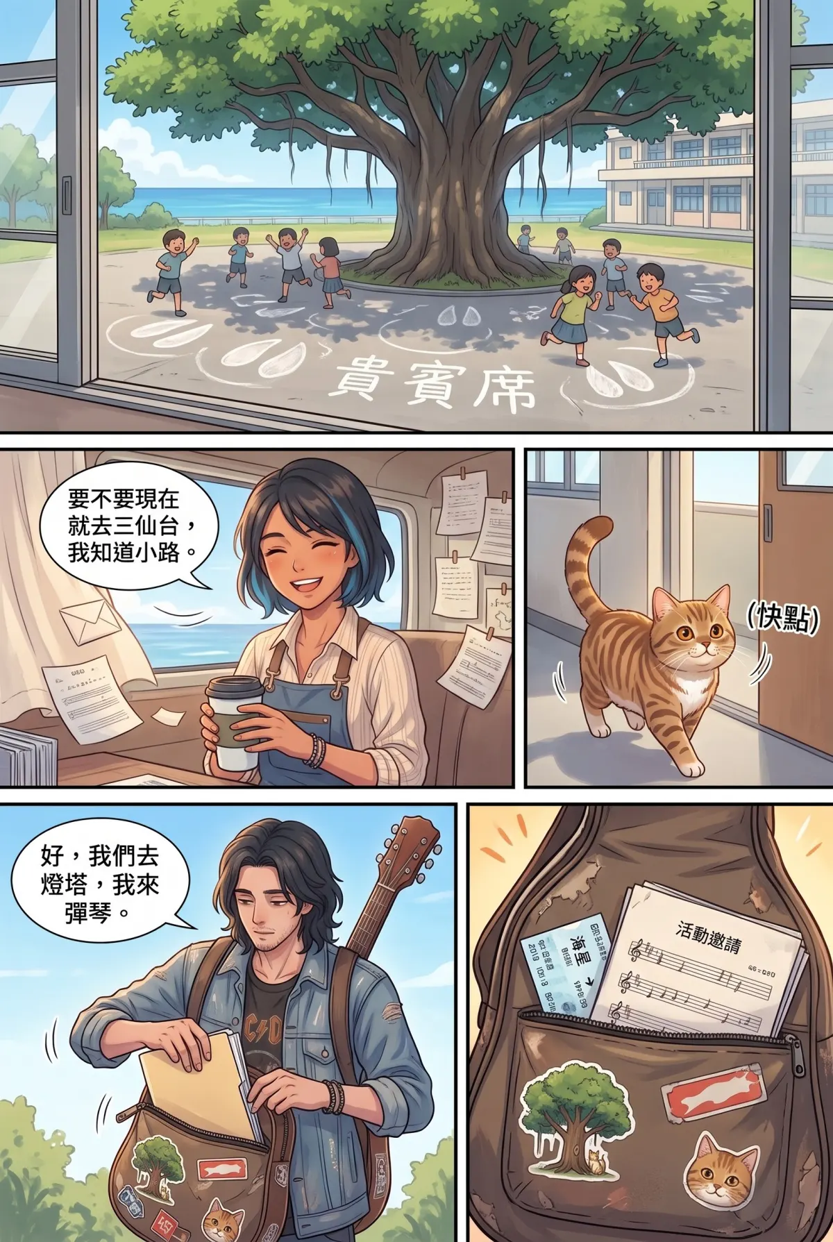 《太平洋公路：破吉他與信號槍的午後》 第 4 集　《太平洋公路：破吉他與信號槍的午後》 - 第四章：廢棄小學的未寄信 第 16 頁