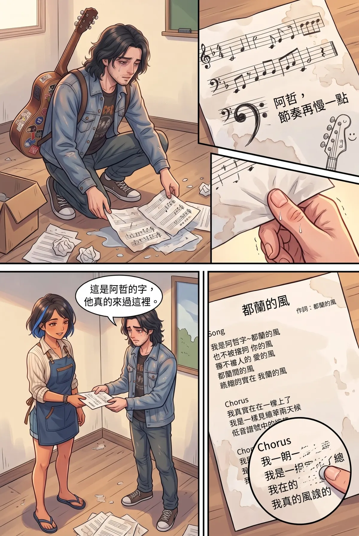 《太平洋公路：破吉他與信號槍的午後》 第 4 集　《太平洋公路：破吉他與信號槍的午後》 - 第四章：廢棄小學的未寄信 第 9 頁