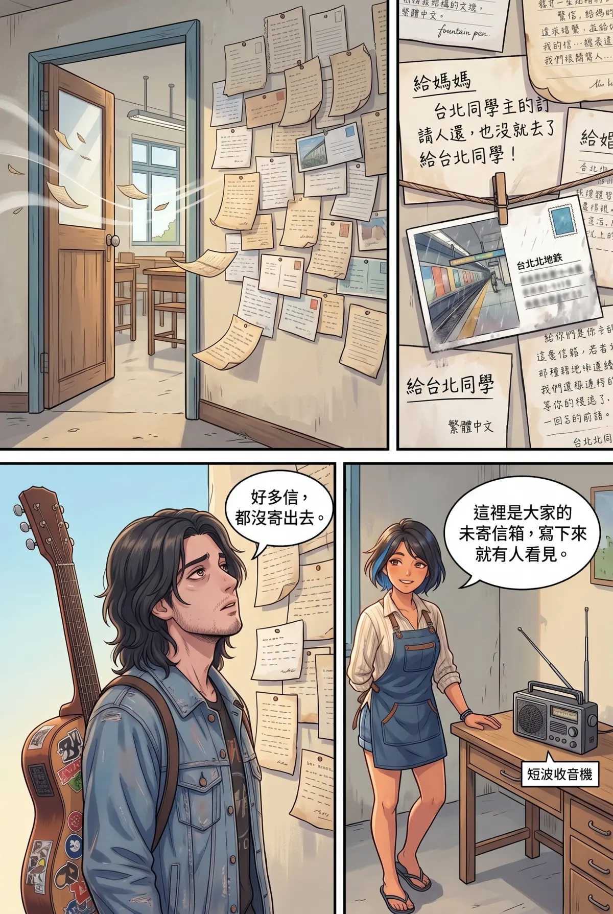 《太平洋公路：破吉他與信號槍的午後》 第 4 集　《太平洋公路：破吉他與信號槍的午後》 - 第四章：廢棄小學的未寄信 第 7 頁