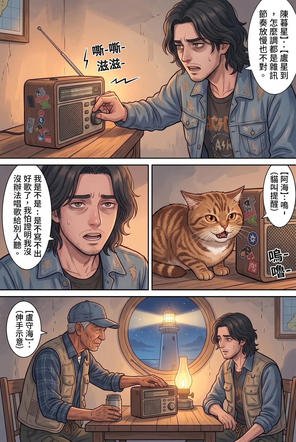 《太平洋公路：破吉他與信號槍的午後》 第 5 集　《太平洋公路：破吉他與信號槍的午後》 - 第五章：燈塔守護人的茶 第 12 頁