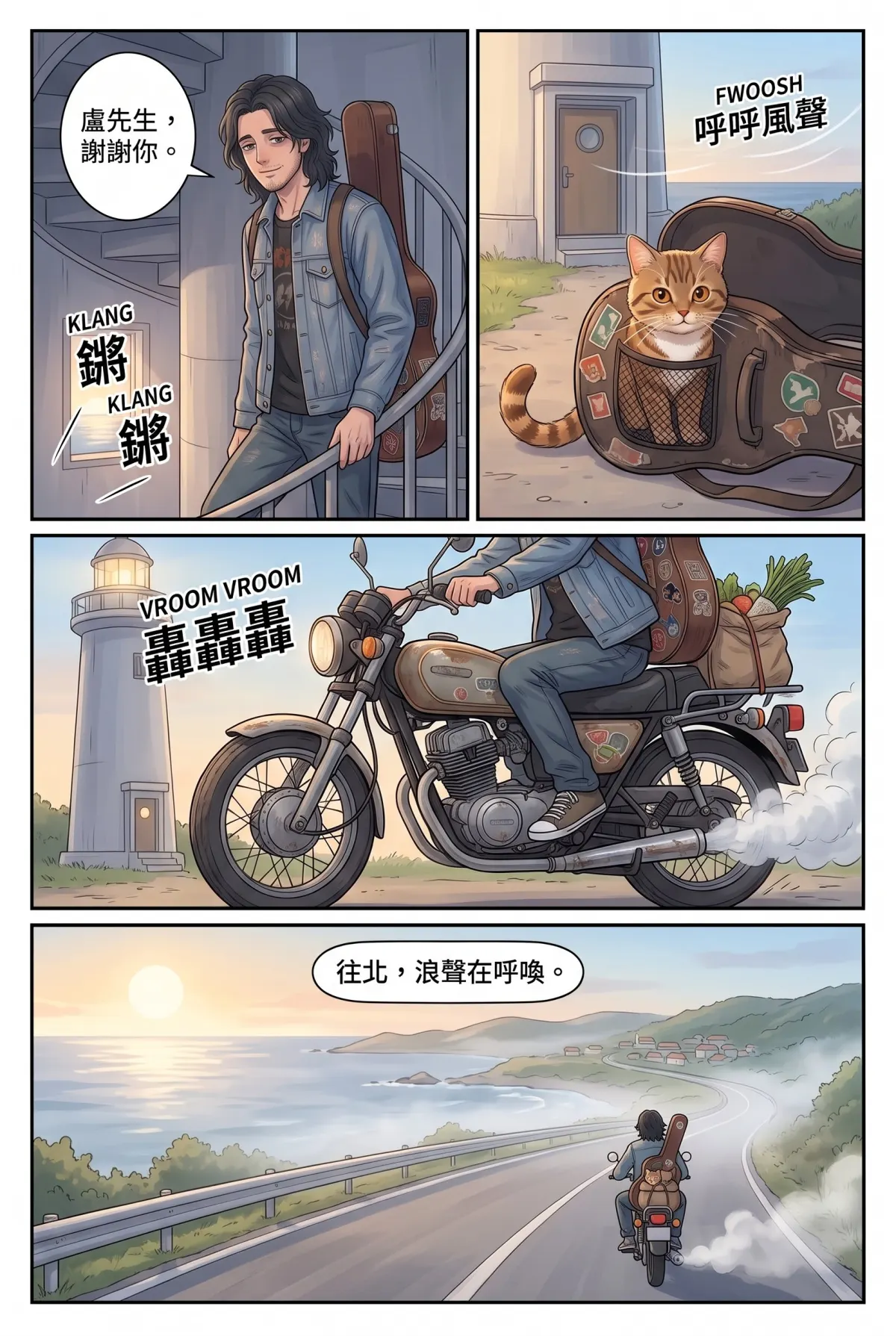 《太平洋公路：破吉他與信號槍的午後》 第 6 集　《太平洋公路：破吉他與信號槍的午後》 - 第六章：不敢追浪的少年 第 4 頁