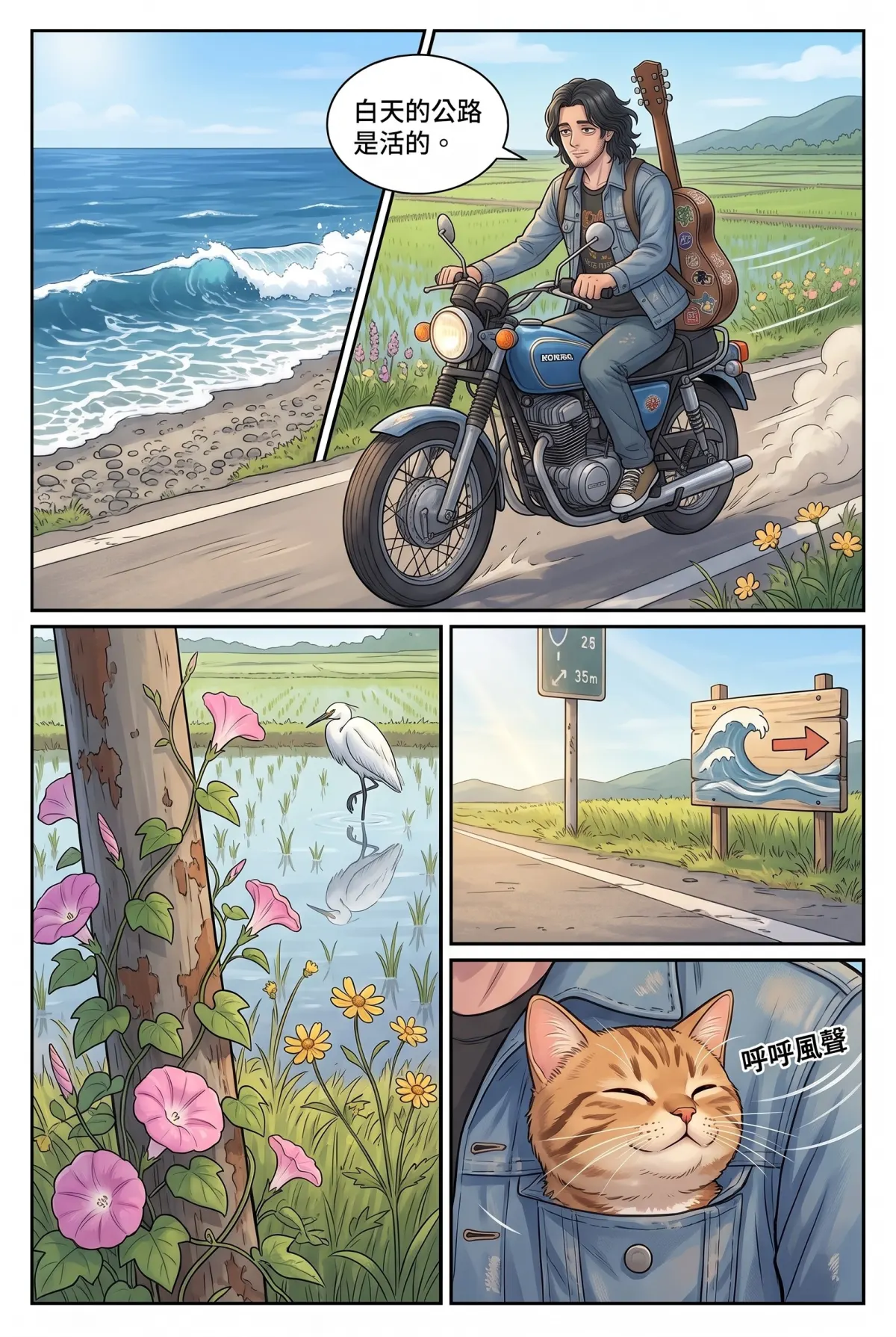 《太平洋公路：破吉他與信號槍的午後》 第 6 集　《太平洋公路：破吉他與信號槍的午後》 - 第六章：不敢追浪的少年 第 5 頁