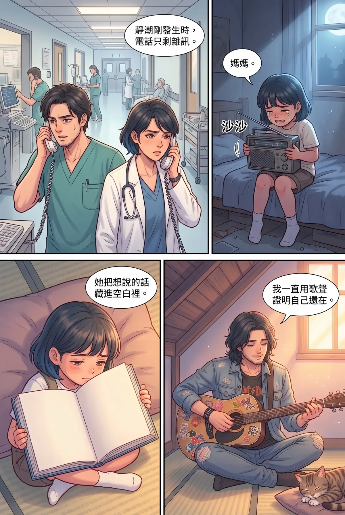 《太平洋公路：破吉他與信號槍的午後》 第 7 集　《太平洋公路：破吉他與信號槍的午後》 - 第七章：失語小女孩的歌 第 14 頁