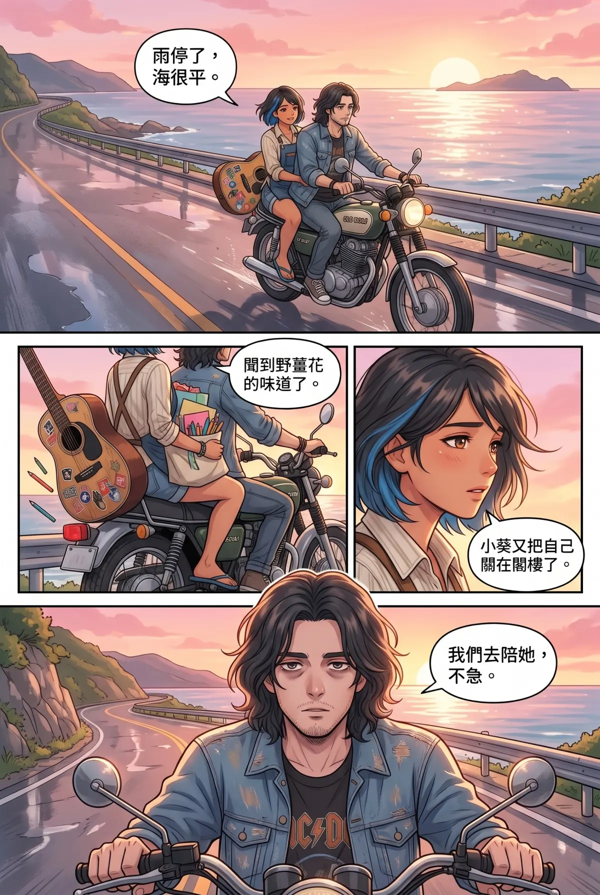 《太平洋公路：破吉他與信號槍的午後》 第 7 集　《太平洋公路：破吉他與信號槍的午後》 - 第七章：失語小女孩的歌 第 2 頁
