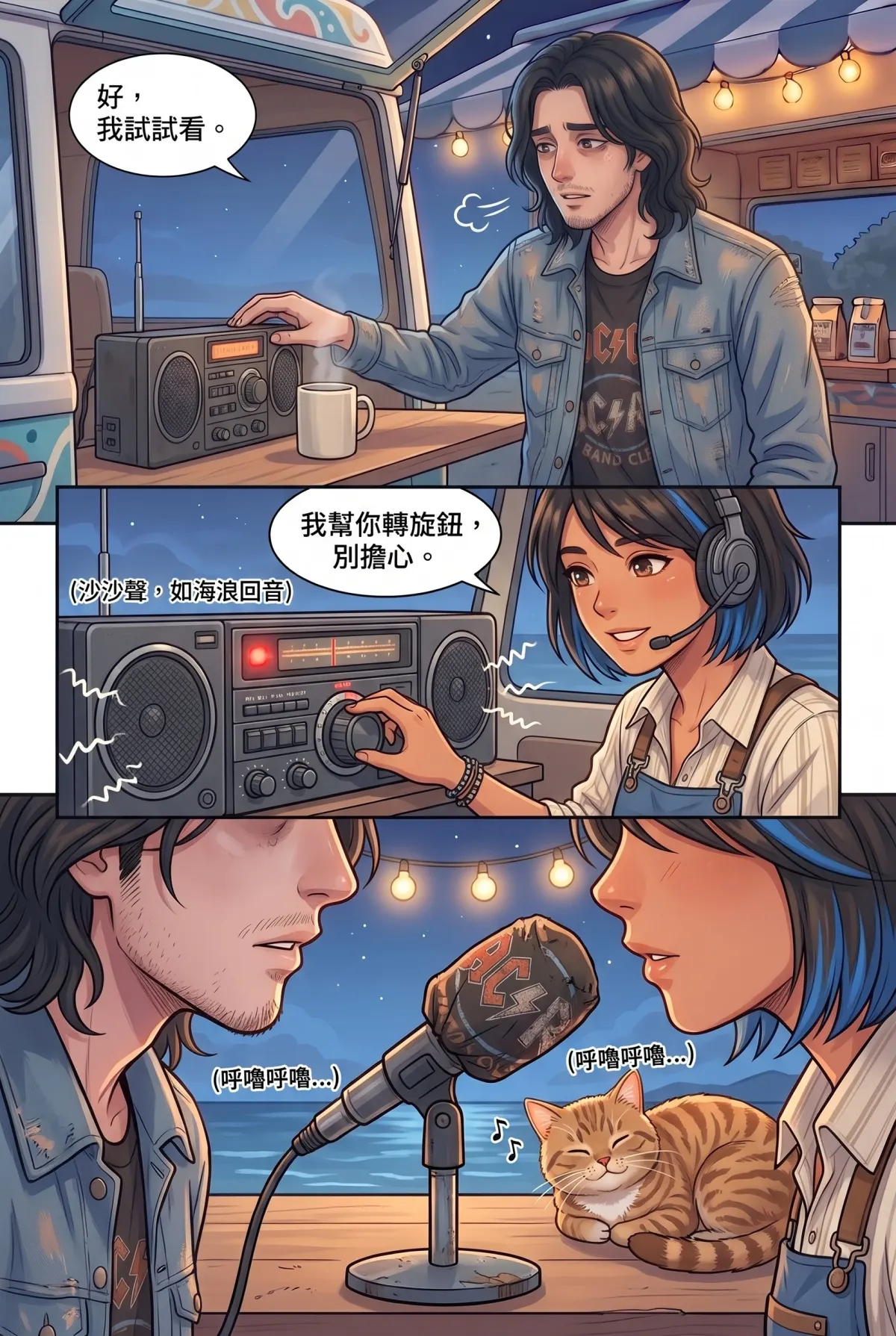 《太平洋公路：破吉他與信號槍的午後》 第 10 集　《太平洋公路：破吉他與信號槍的午後》 - 第十章：行動咖啡車的深夜廣播 第 10 頁