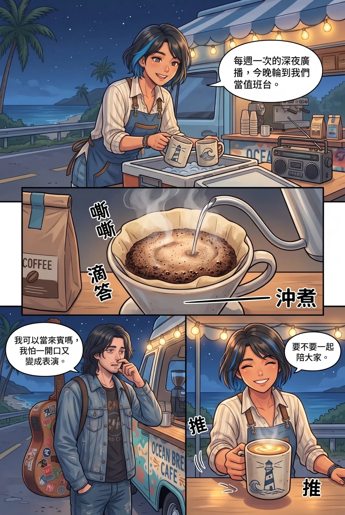 《太平洋公路：破吉他與信號槍的午後》 第 10 集　《太平洋公路：破吉他與信號槍的午後》 - 第十章：行動咖啡車的深夜廣播 第 7 頁