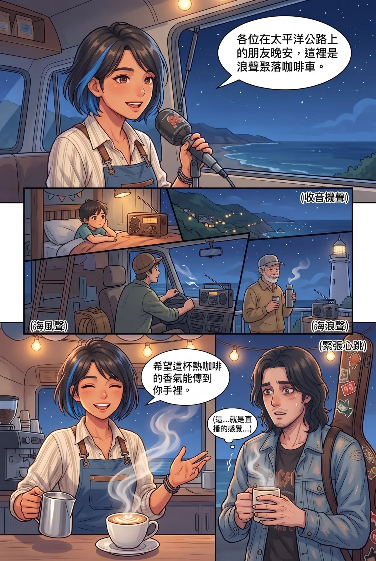 《太平洋公路：破吉他與信號槍的午後》 第 10 集　《太平洋公路：破吉他與信號槍的午後》 - 第十章：行動咖啡車的深夜廣播 第 11 頁