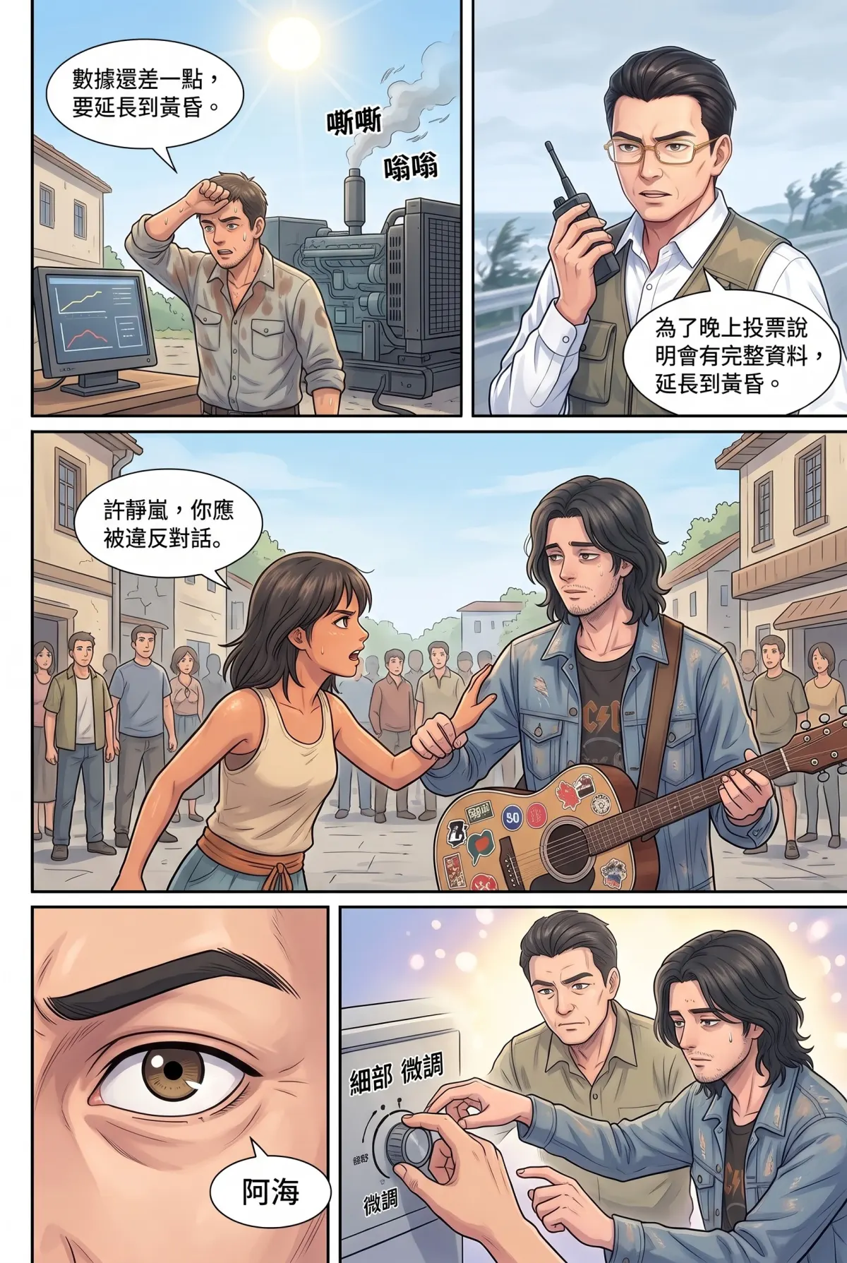 《太平洋公路：破吉他與信號槍的午後》 第 11 集　《太平洋公路：破吉他與信號槍的午後》 - 第十一章：基地台的燈與怒吼 第 8 頁