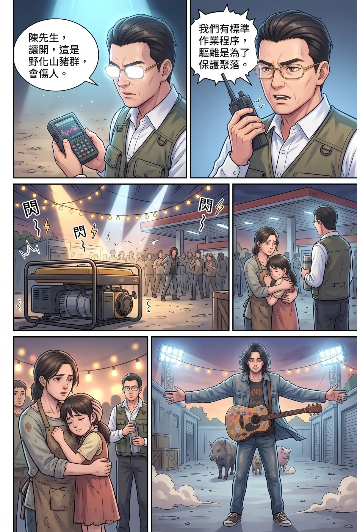 《太平洋公路：破吉他與信號槍的午後》 第 11 集　《太平洋公路：破吉他與信號槍的午後》 - 第十一章：基地台的燈與怒吼 第 14 頁