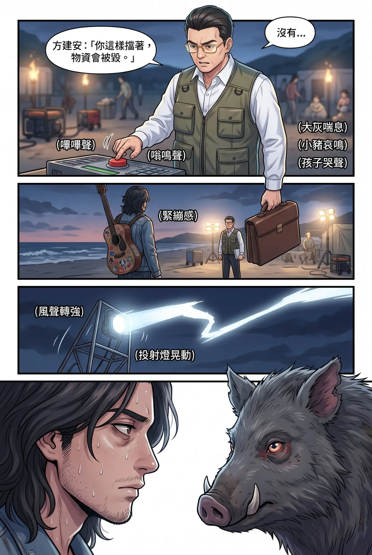 《太平洋公路：破吉他與信號槍的午後》 第 11 集　《太平洋公路：破吉他與信號槍的午後》 - 第十一章：基地台的燈與怒吼 第 17 頁