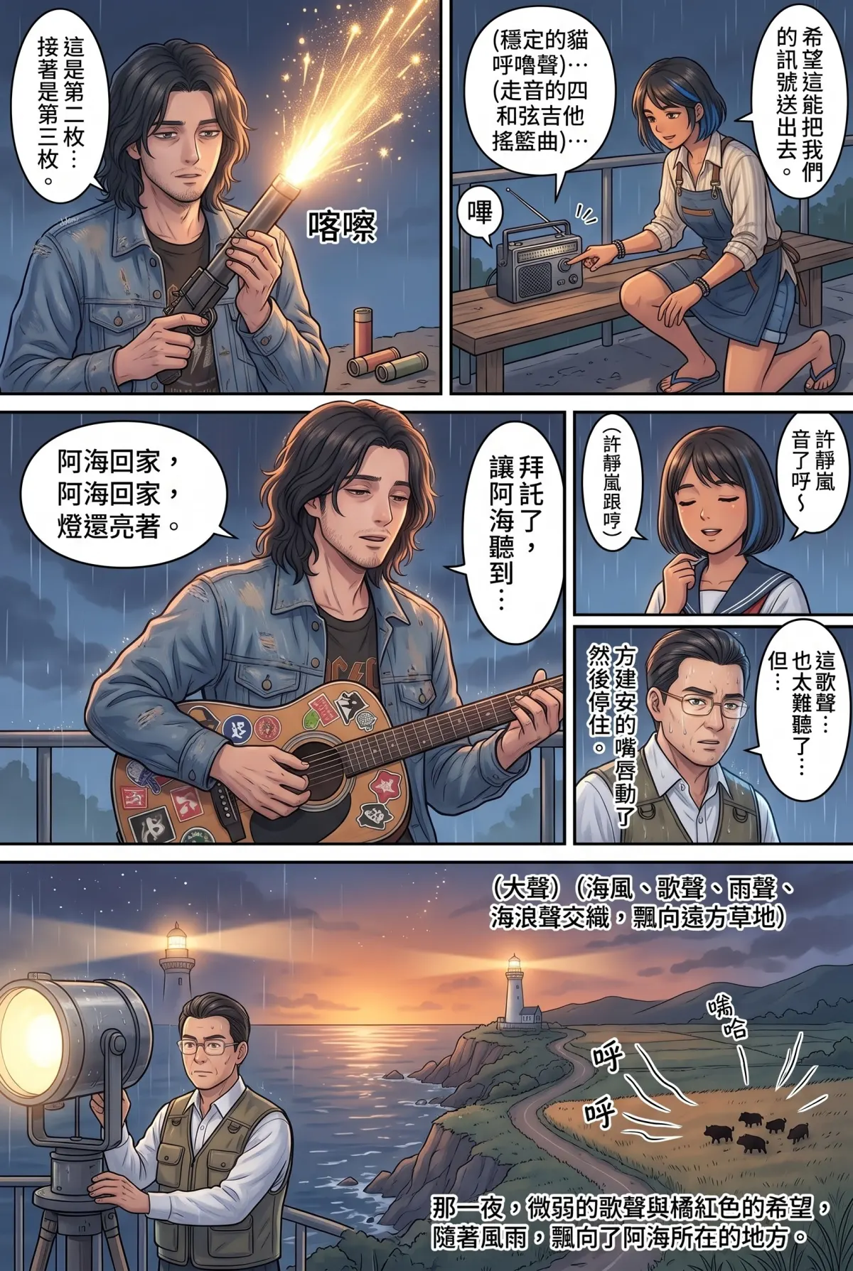 《太平洋公路：破吉他與信號槍的午後》 第 13 集　《太平洋公路：破吉他與信號槍的午後》 - 第十三章：整片星空的信號彈 第 15 頁