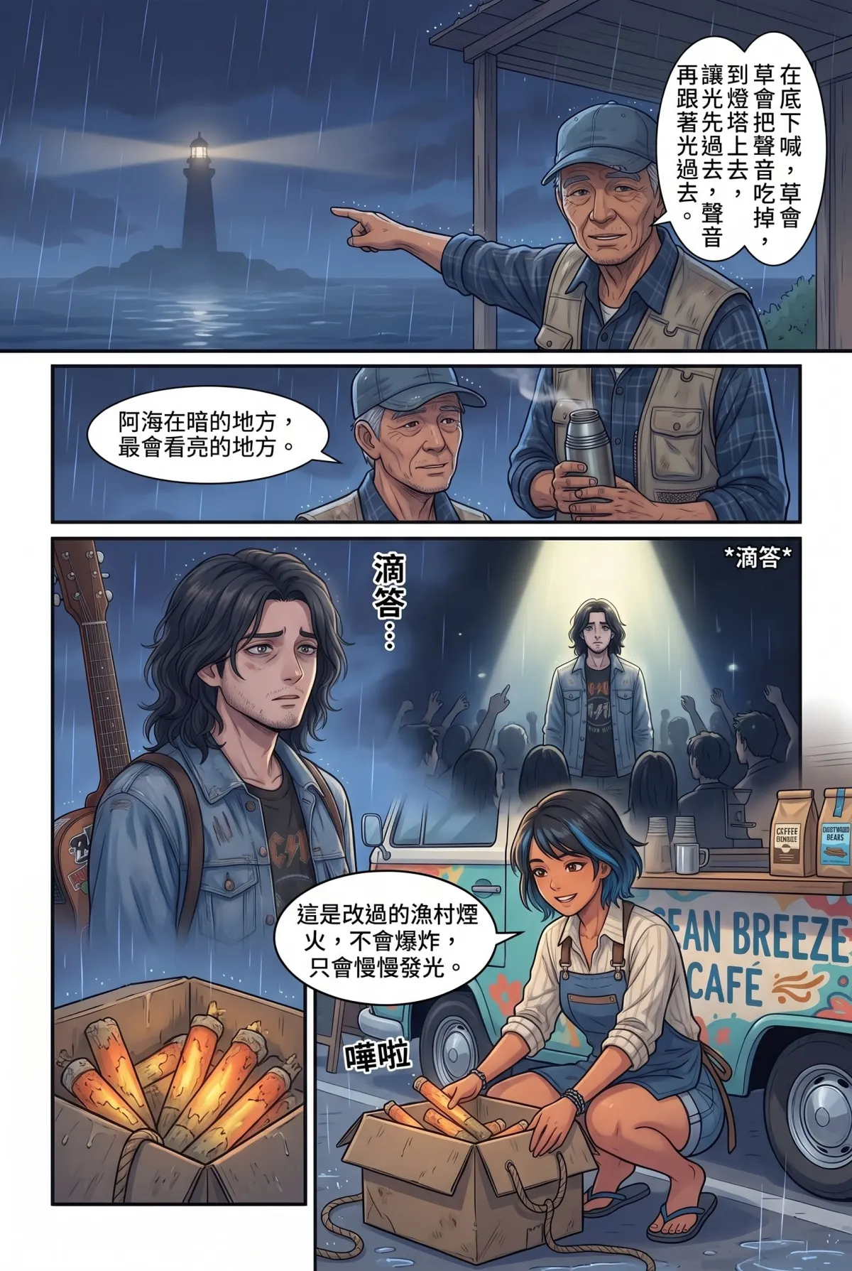 《太平洋公路：破吉他與信號槍的午後》 第 13 集　《太平洋公路：破吉他與信號槍的午後》 - 第十三章：整片星空的信號彈 第 6 頁