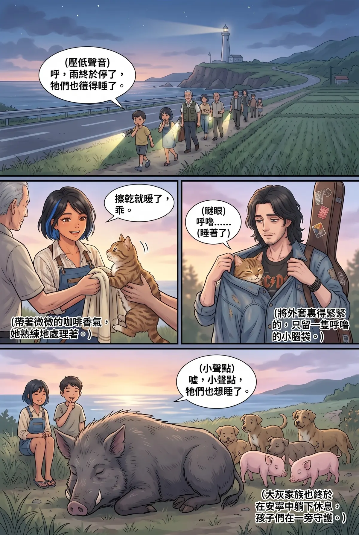 《太平洋公路：破吉他與信號槍的午後》 第 14 集　《太平洋公路：破吉他與信號槍的午後》 - 第十四章：熱湯與和解 第 14 頁