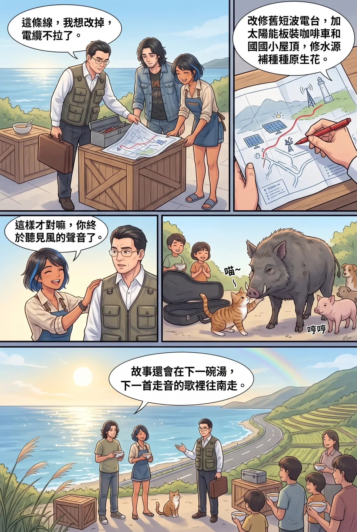 《太平洋公路：破吉他與信號槍的午後》 第 14 集　《太平洋公路：破吉他與信號槍的午後》 - 第十四章：熱湯與和解 第 18 頁