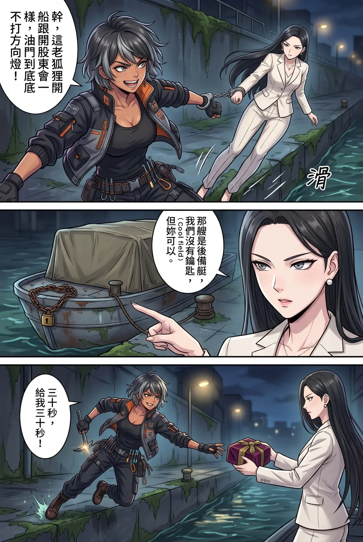 糟了！跟死對頭神偷小姐銬在一起了 第 17 集　糟了！跟死對頭神偷小姐銬在一起了 - 運河之巔的追逐 第 4 頁
