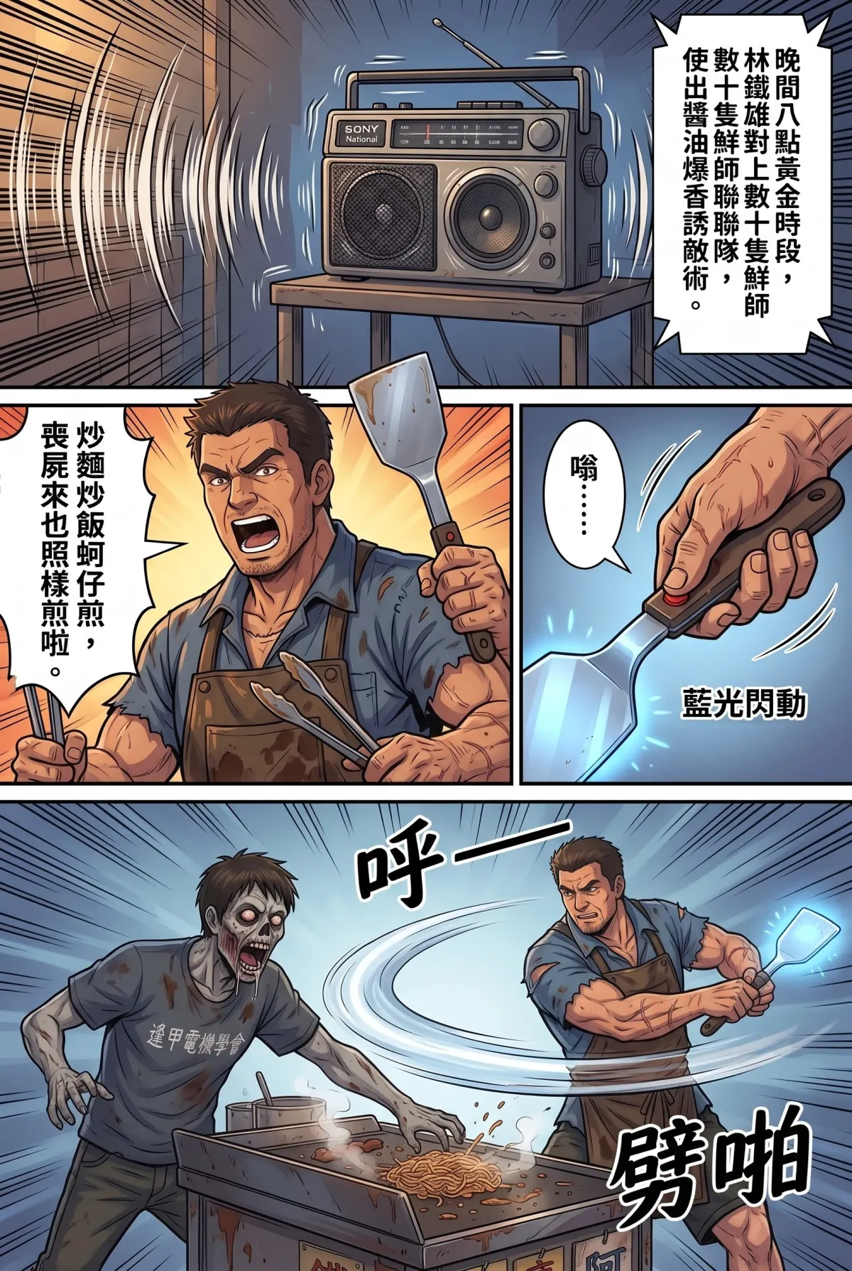 末日鐵板燒：老闆，喪屍要加辣嗎？ 第 1 集　末日鐵板燒：老闆，喪屍要加辣嗎？ - 第一章：最後一攤還在煎 第 11 頁