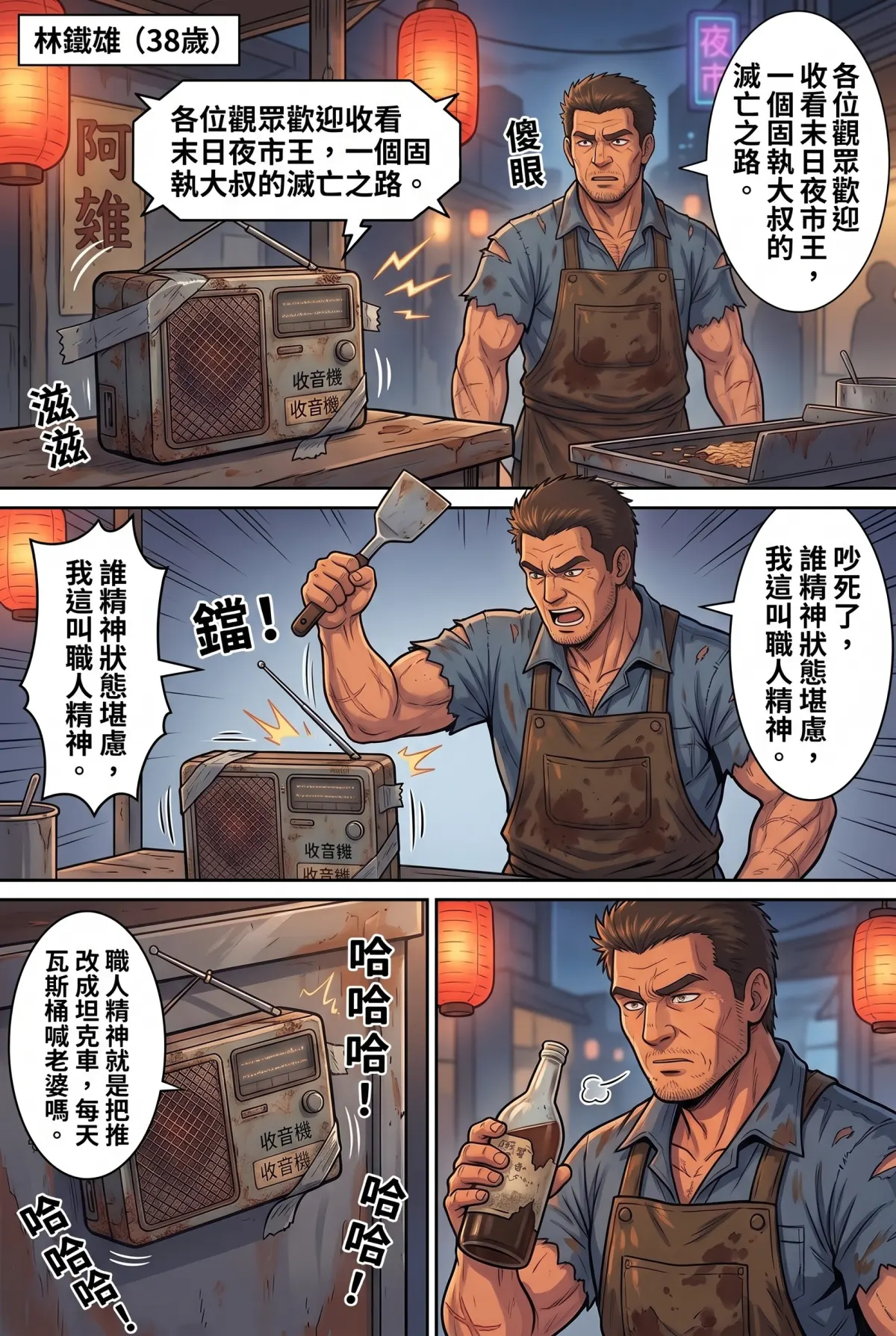 末日鐵板燒：老闆，喪屍要加辣嗎？ 第 1 集　末日鐵板燒：老闆，喪屍要加辣嗎？ - 第一章：最後一攤還在煎 第 7 頁
