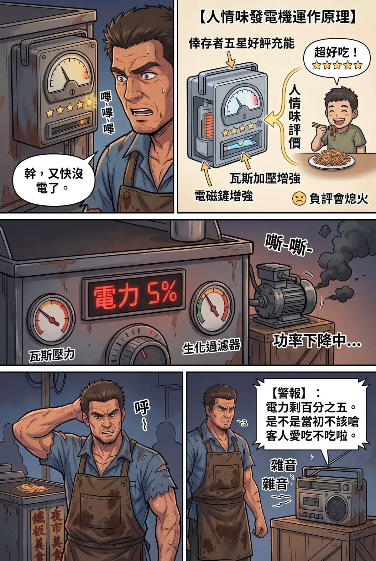 末日鐵板燒：老闆，喪屍要加辣嗎？ 第 1 集　末日鐵板燒：老闆，喪屍要加辣嗎？ - 第一章：最後一攤還在煎 第 15 頁