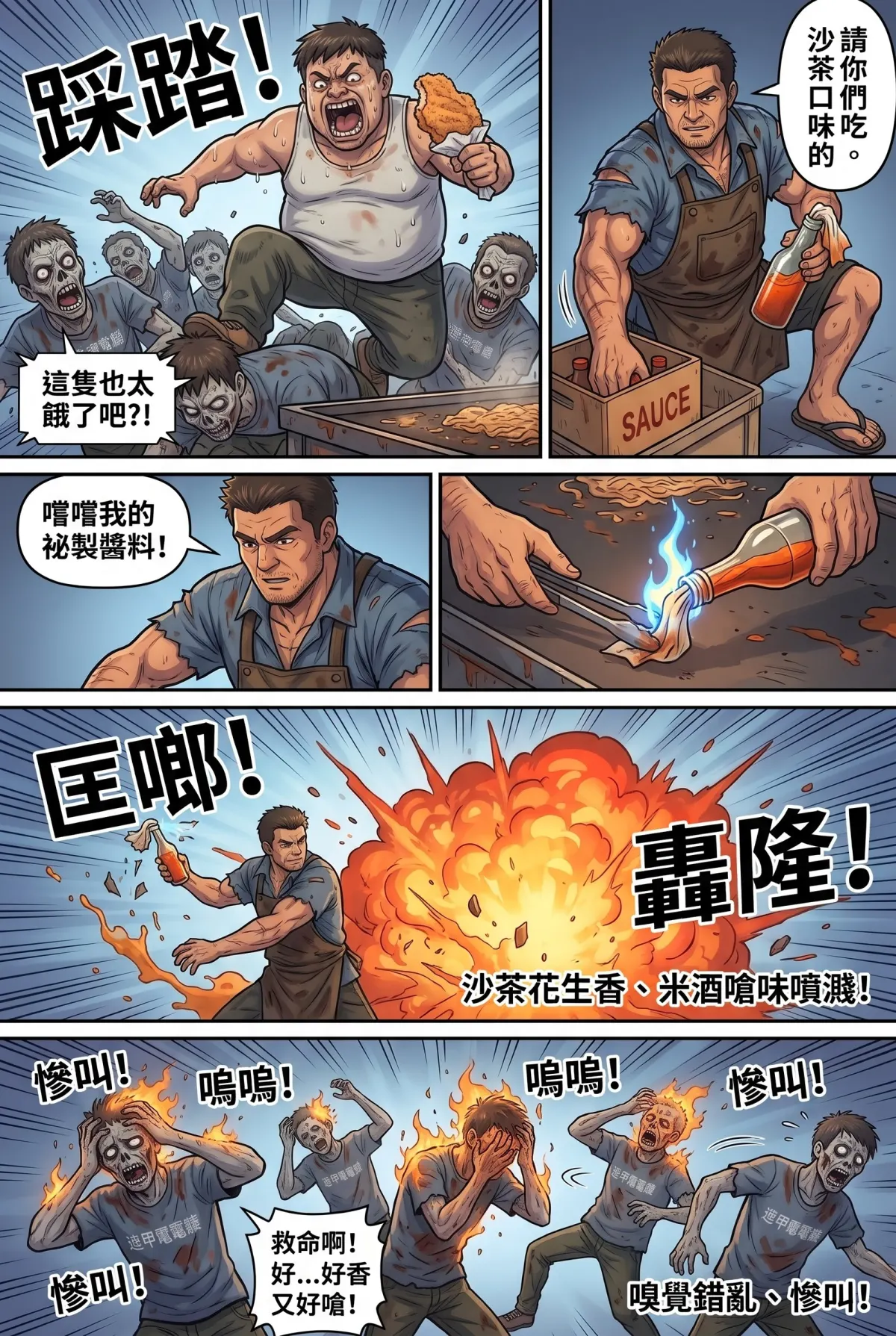 末日鐵板燒：老闆，喪屍要加辣嗎？ 第 1 集　末日鐵板燒：老闆，喪屍要加辣嗎？ - 第一章：最後一攤還在煎 第 13 頁